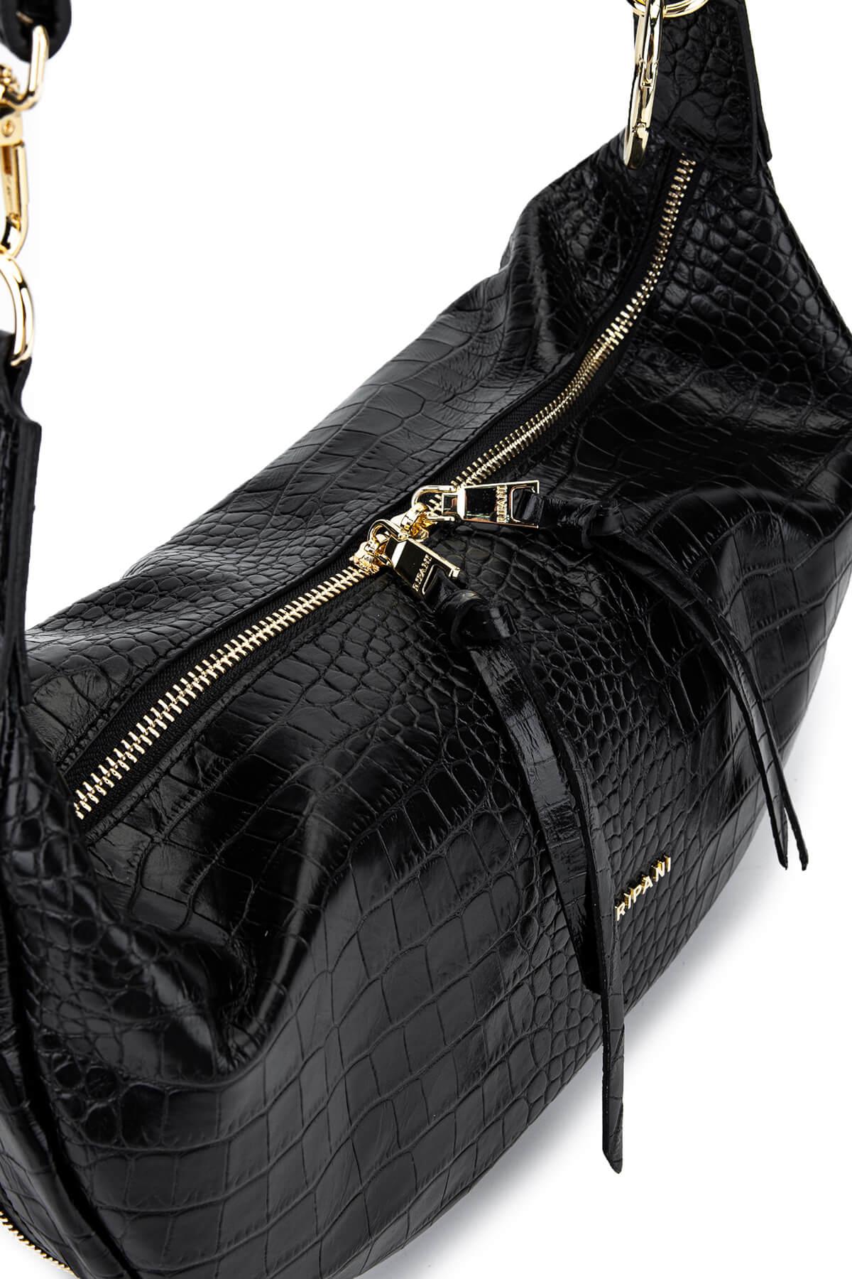 Ripani Kadın Hakiki Deri Siyah Omuz Çanta