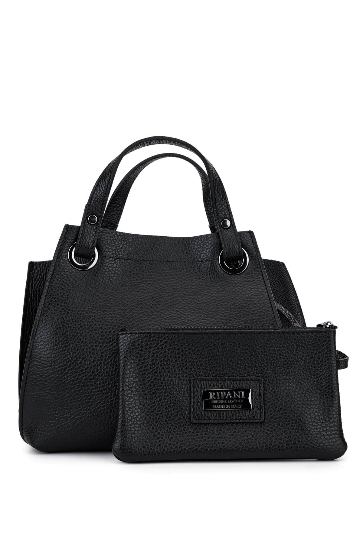 Ripani Kadın Hakiki Deri Siyah Omuz Çanta