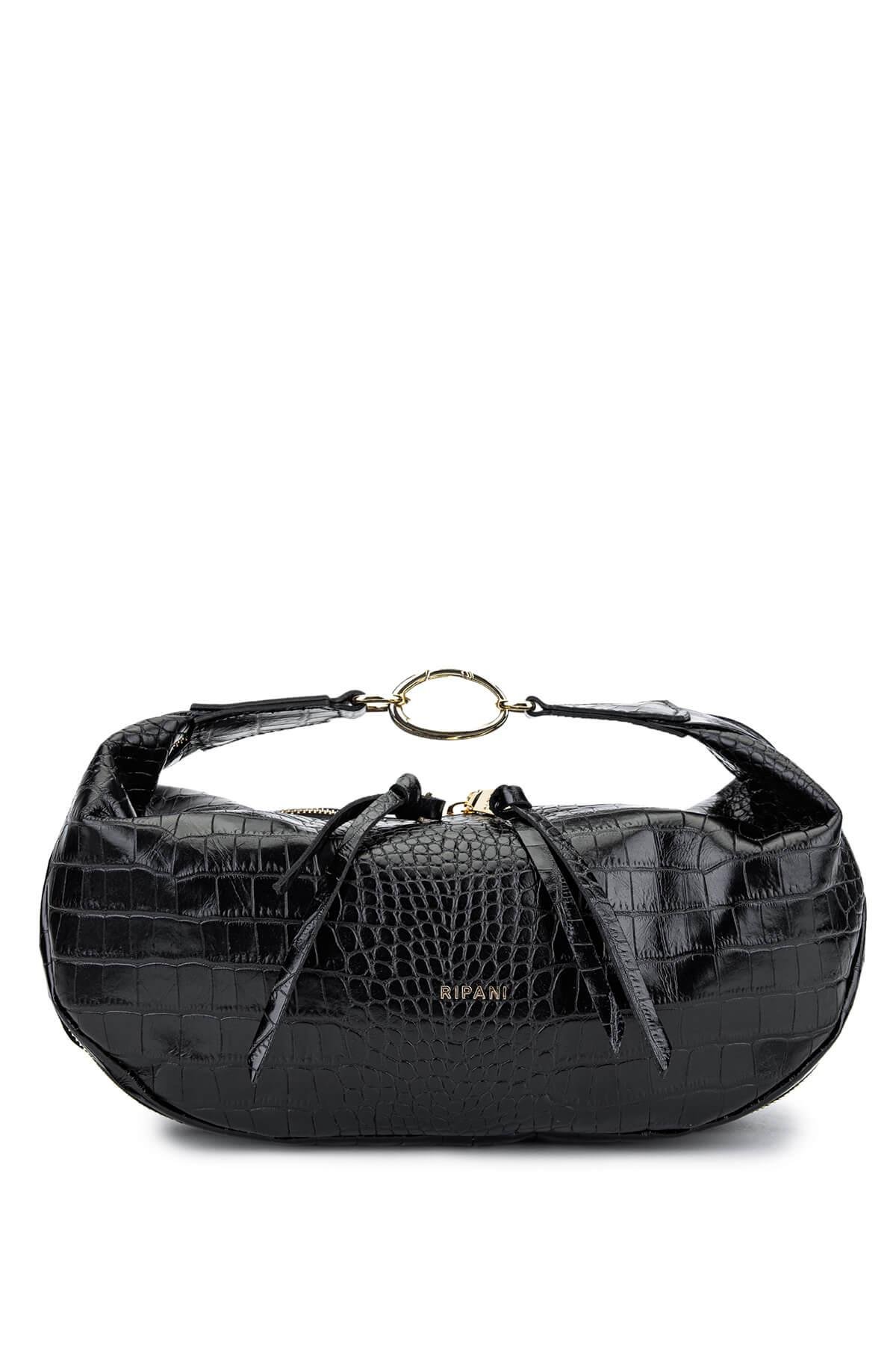 Ripani Kadın Hakiki Deri Siyah Omuz Çanta