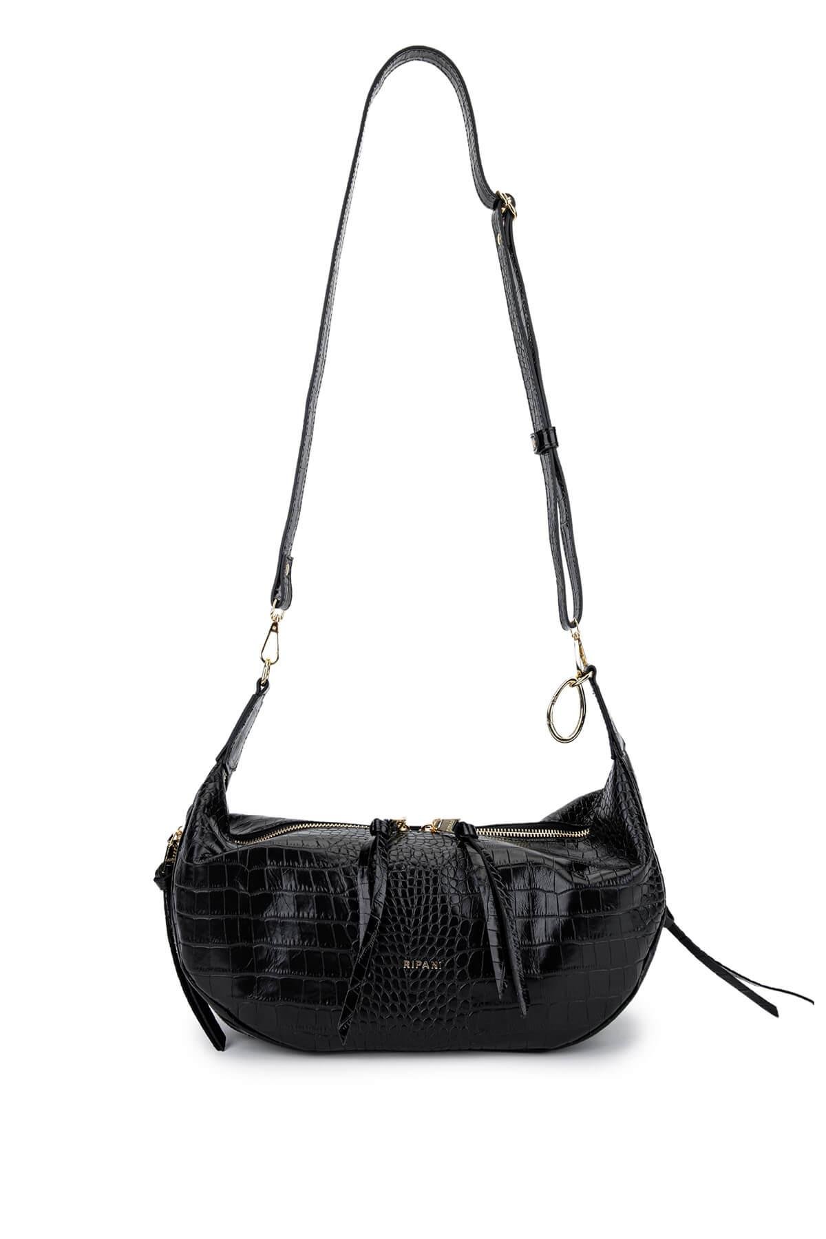 Ripani Kadın Hakiki Deri Siyah Omuz Çanta