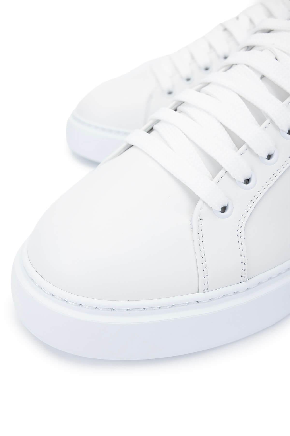 Roberto Cavalli Erkek Hakiki Deri Beyaz Sneakers & Spor Ayakkabı