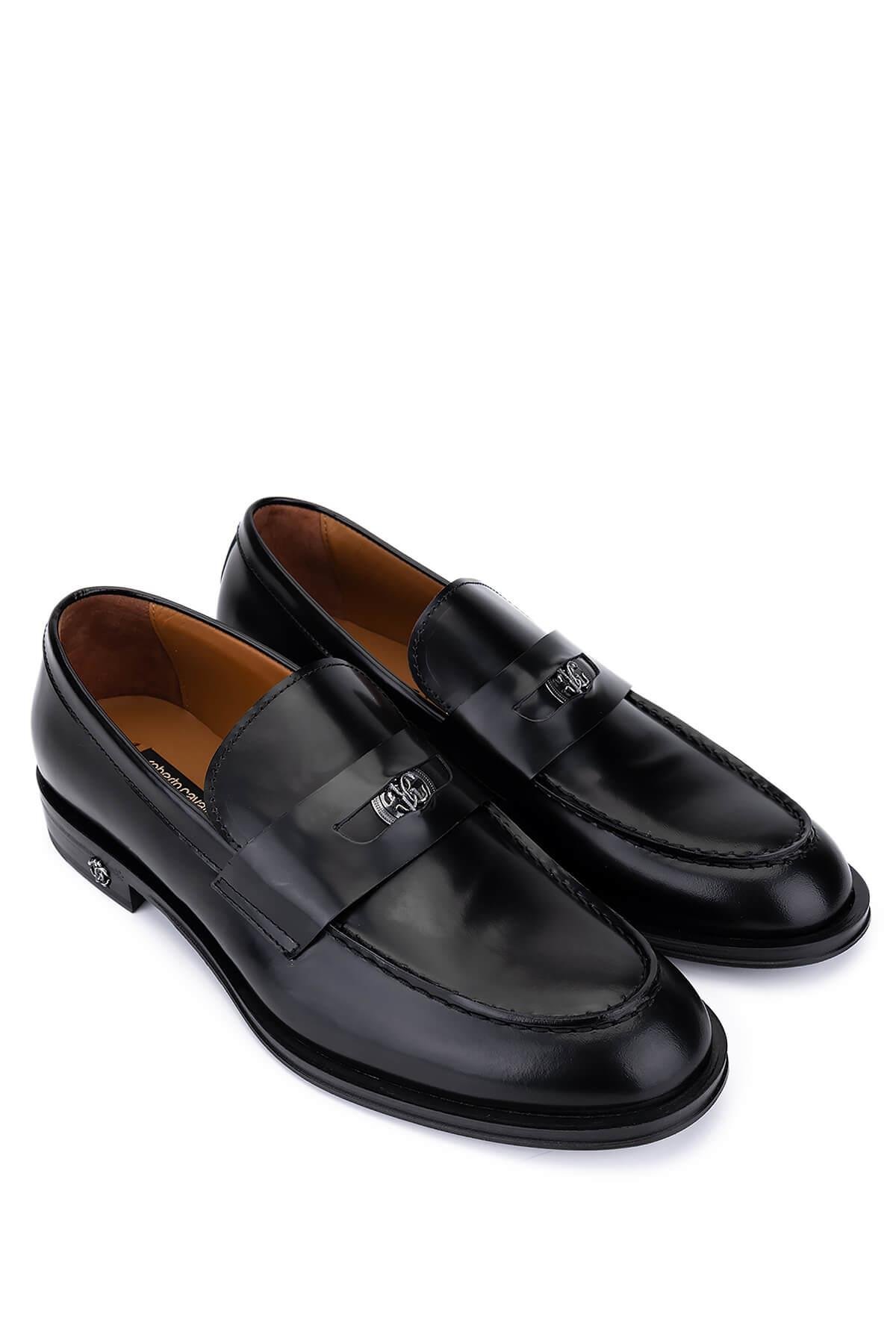 Roberto Cavalli Erkek Hakiki Deri Siyah Loafer Ayakkabı