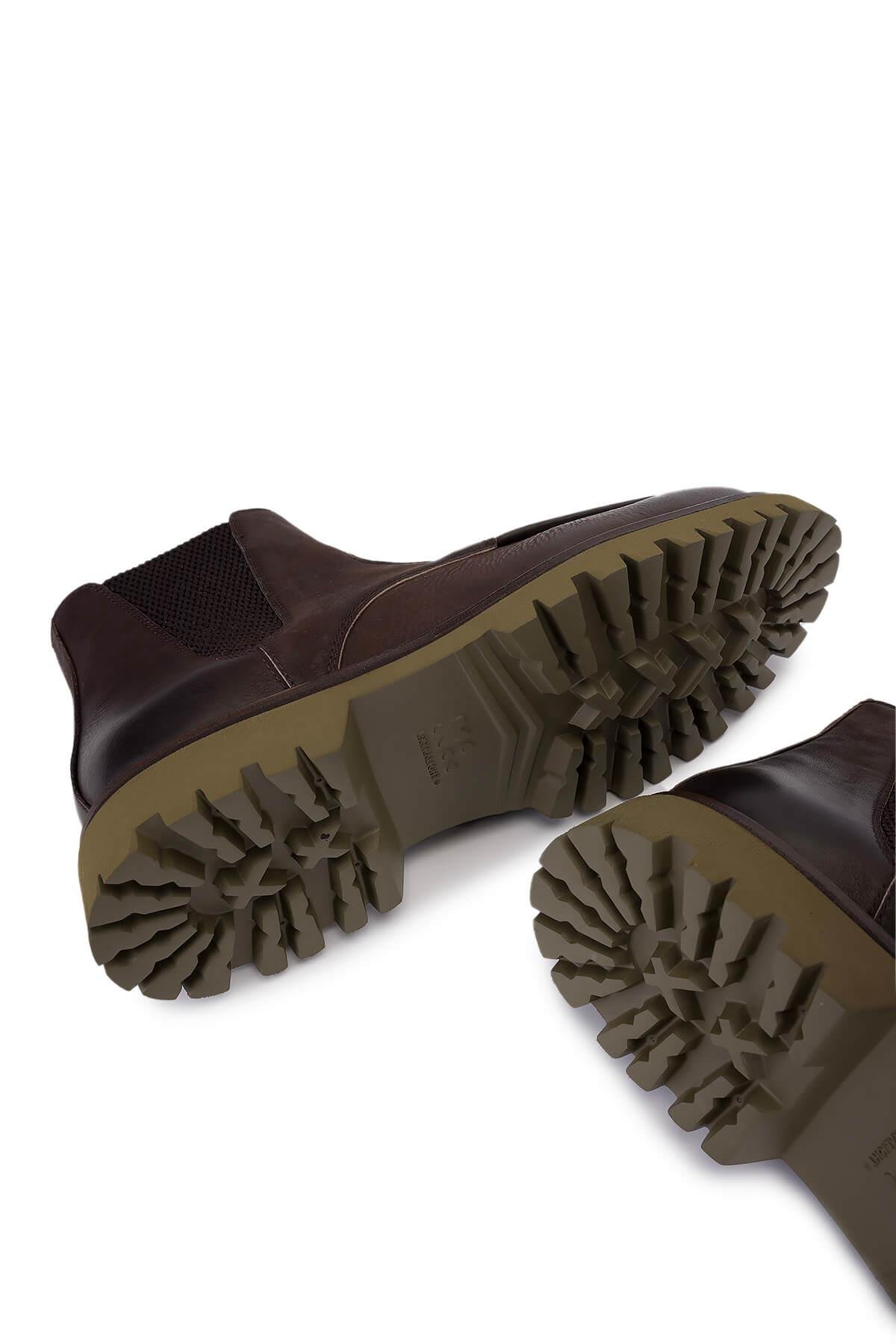 Rossi Erkek Hakiki Deri Kahverengi Casual Bot