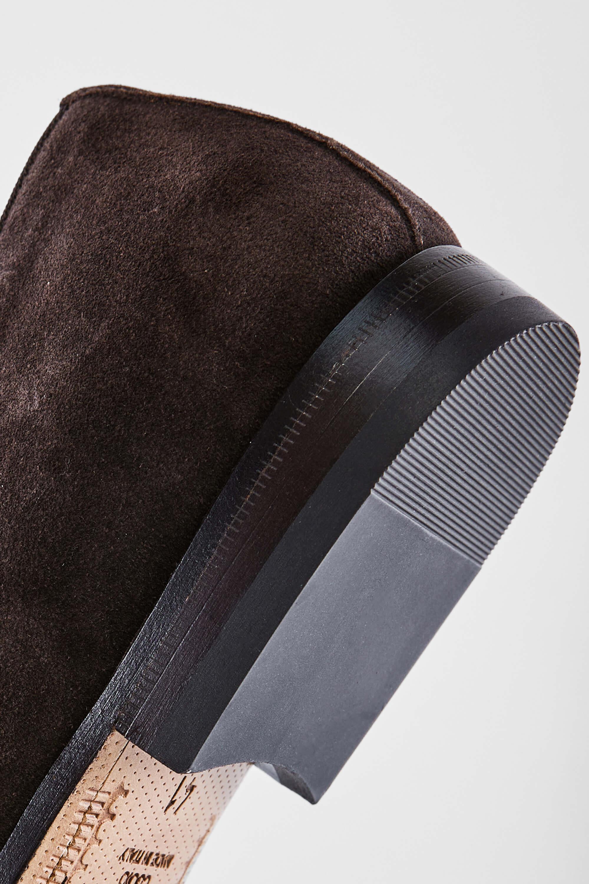 ROSSI Erkek Hakiki Deri Kahverengi Süet Makosen Ayakkabı