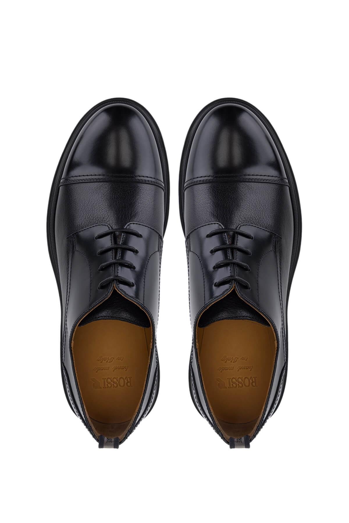 Rossi Erkek Hakiki Deri Siyah Casual Ayakkabı