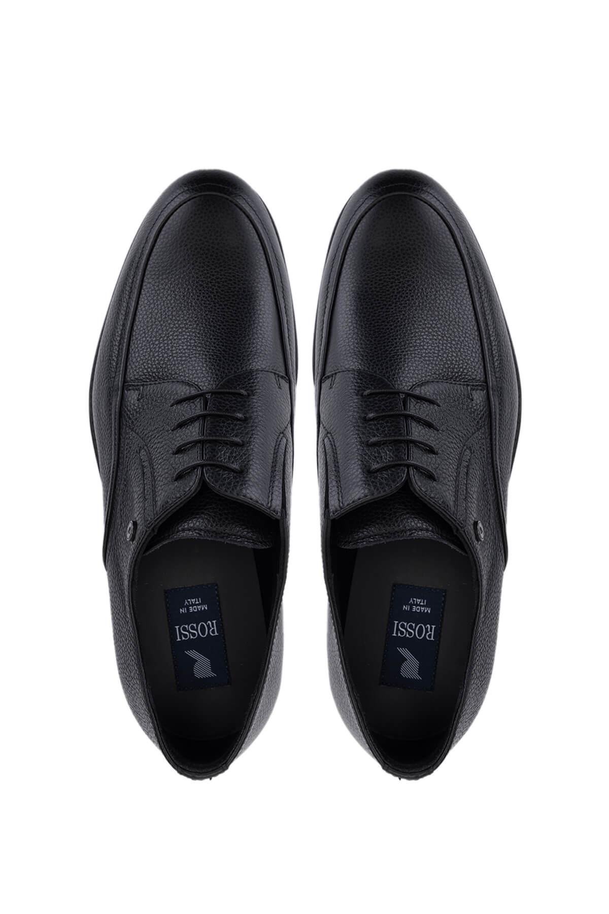 Rossi Erkek Hakiki Deri Siyah Casual Ayakkabı