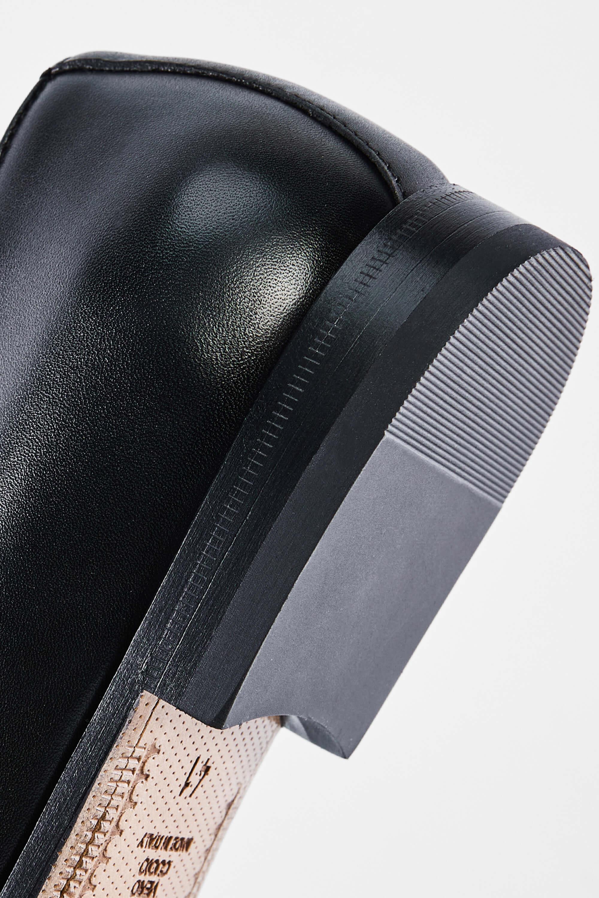 ROSSI Erkek Hakiki Deri Siyah Deri Makosen Ayakkabı