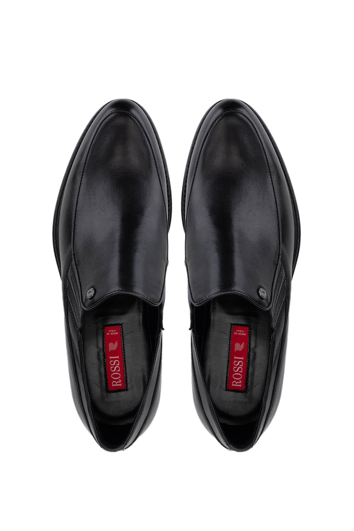Rossi Erkek Hakiki Deri Siyah Klasik Ayakkabı
