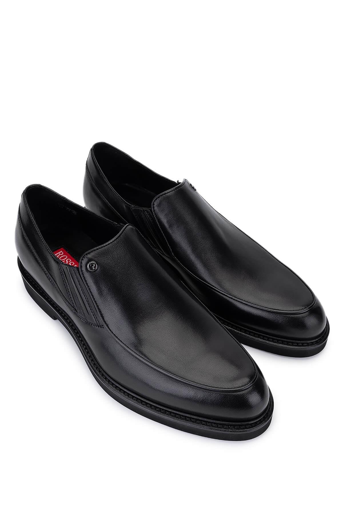 Rossi Erkek Hakiki Deri Siyah Klasik Ayakkabı