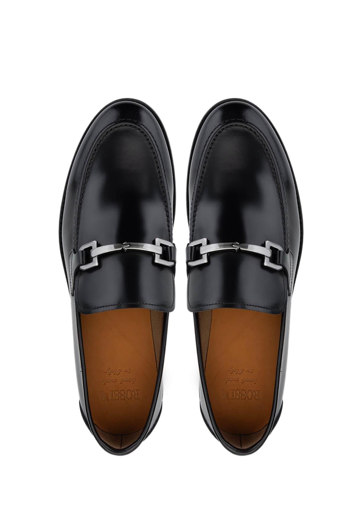 ROSSI Erkek Hakiki Deri Siyah Klasik Ayakkabı