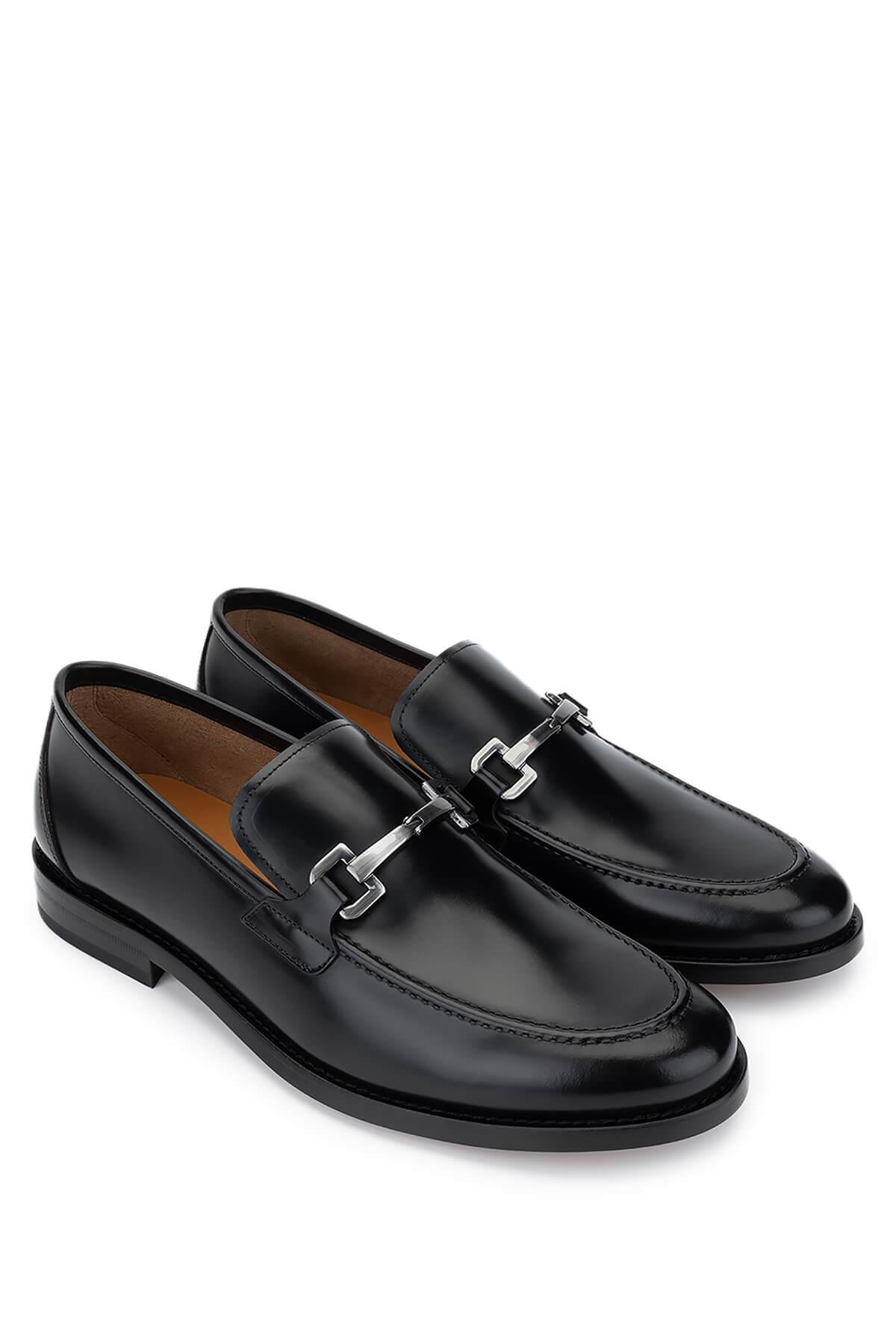ROSSI Erkek Hakiki Deri Siyah Klasik Ayakkabı