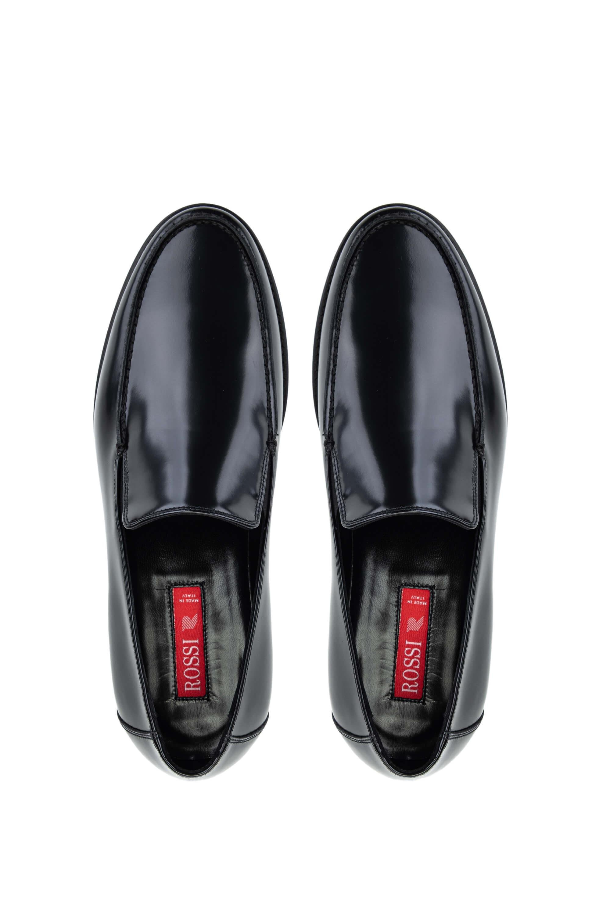 ROSSI Erkek Hakiki Deri Siyah Loafer Ayakkabı