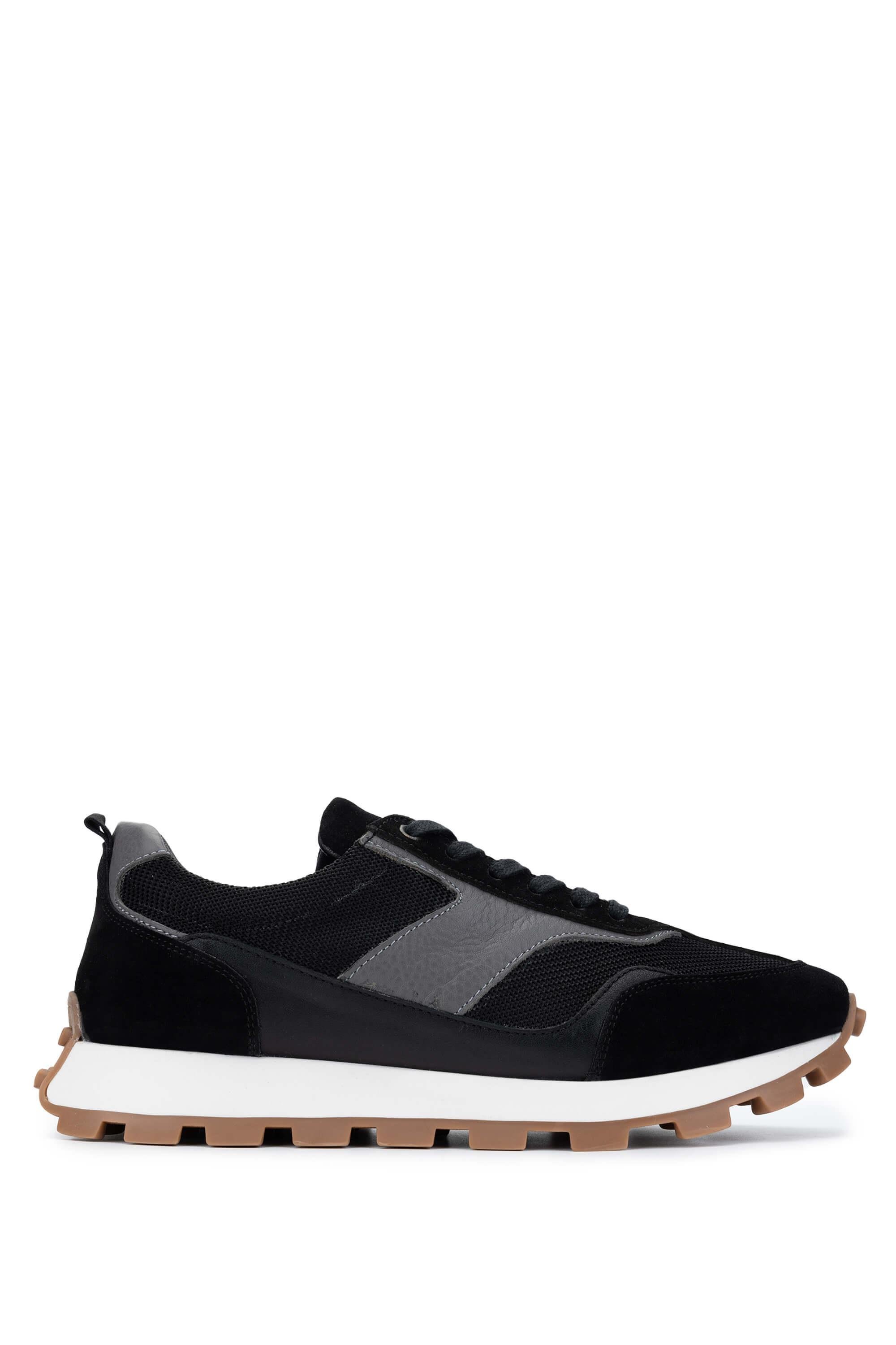Tamer Tanca Erkek Deri & Tekstil Siyah Sneakers & Spor Ayakkabı