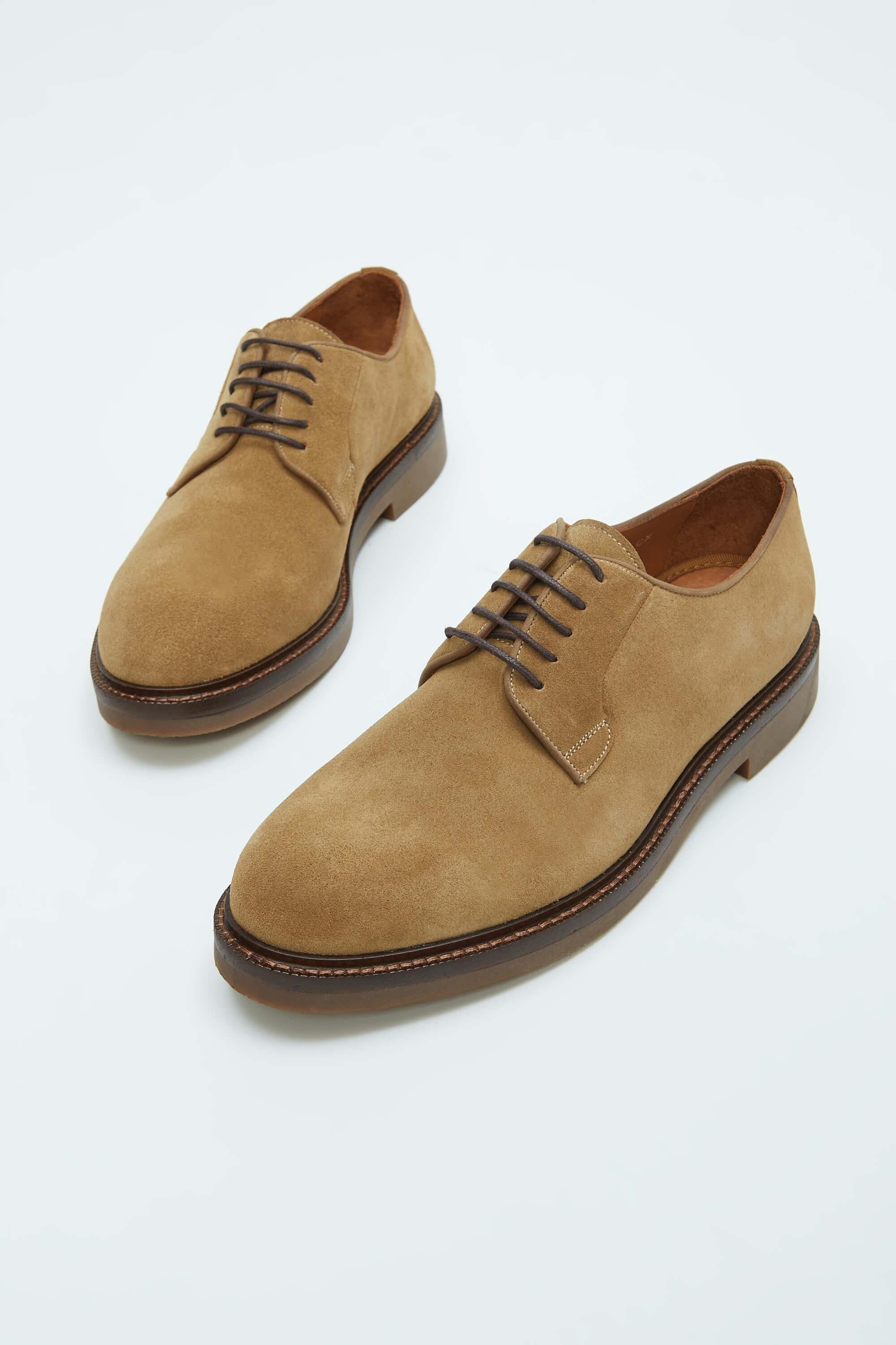 Tamer Tanca Erkek Hakiki Deri Bej Casual Ayakkabı