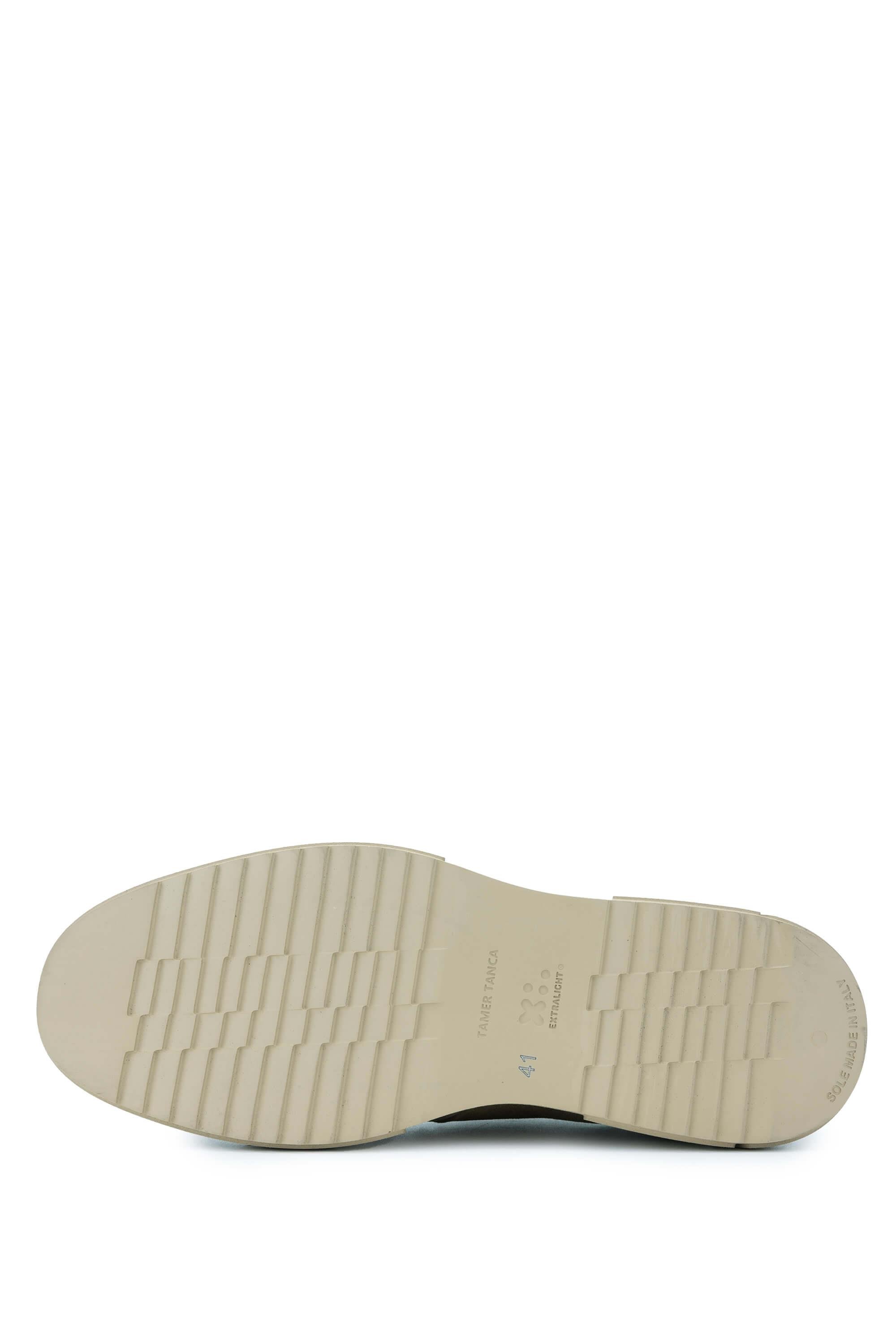 Tamer Tanca Erkek Hakiki Deri Bej Süet Casual Ayakkabı