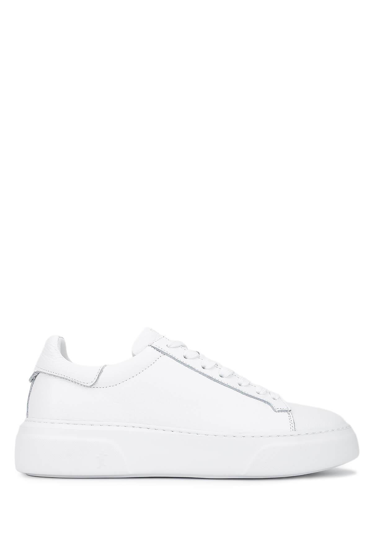 Tamer Tanca Erkek Hakiki Deri Beyaz Sneakers & Spor Ayakkabı