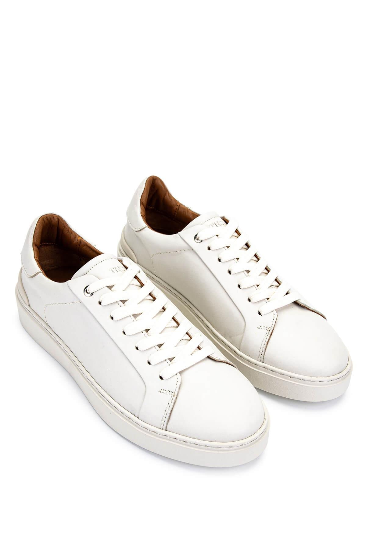 Tamer Tanca Erkek Hakiki Deri Beyaz Sneakers & Spor Ayakkabı