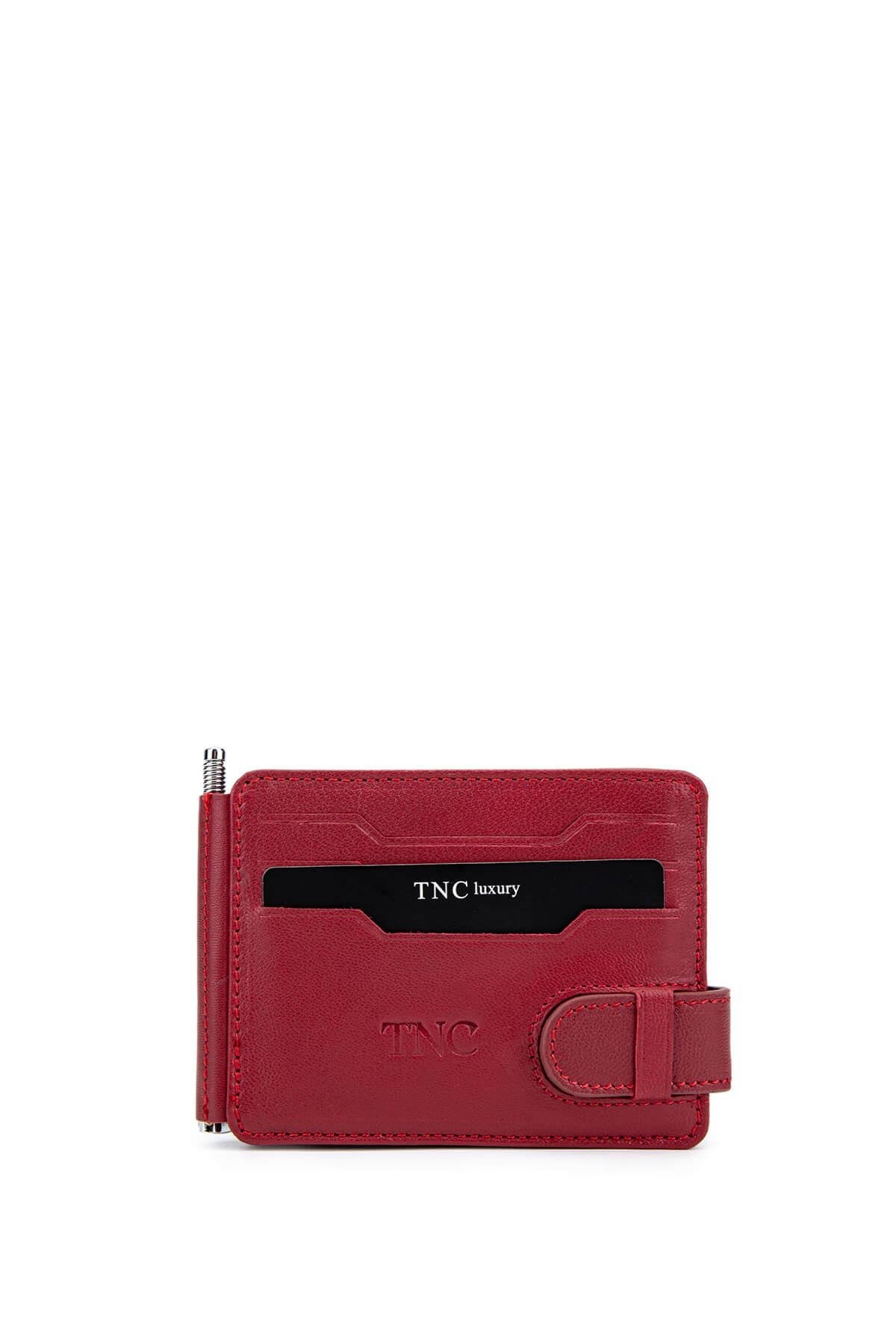 Tamer Tanca Erkek Hakiki Deri Bordo Kartlık