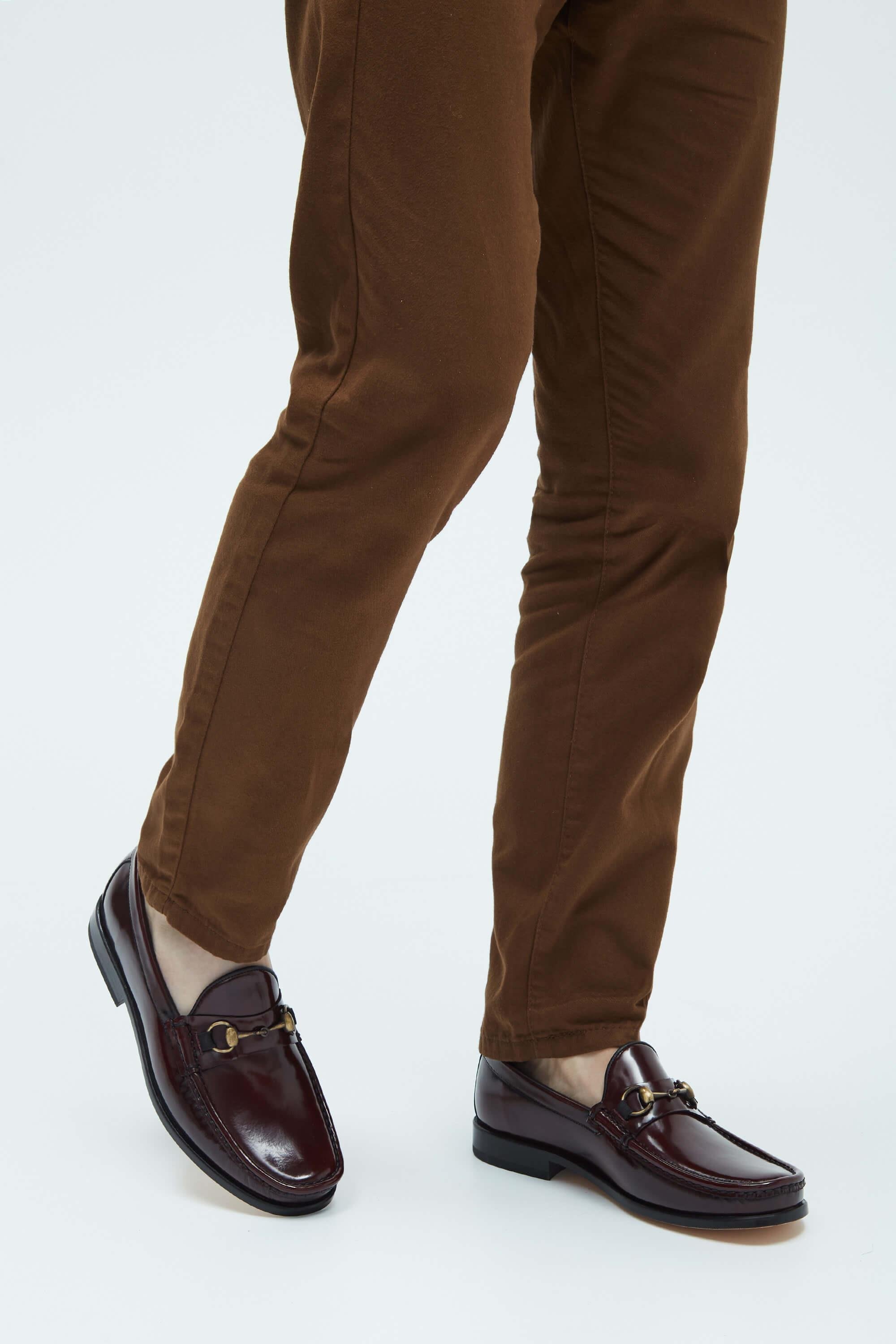 Tamer Tanca Erkek Hakiki Deri Bordo Mokasen & Loafer Ayakkabı