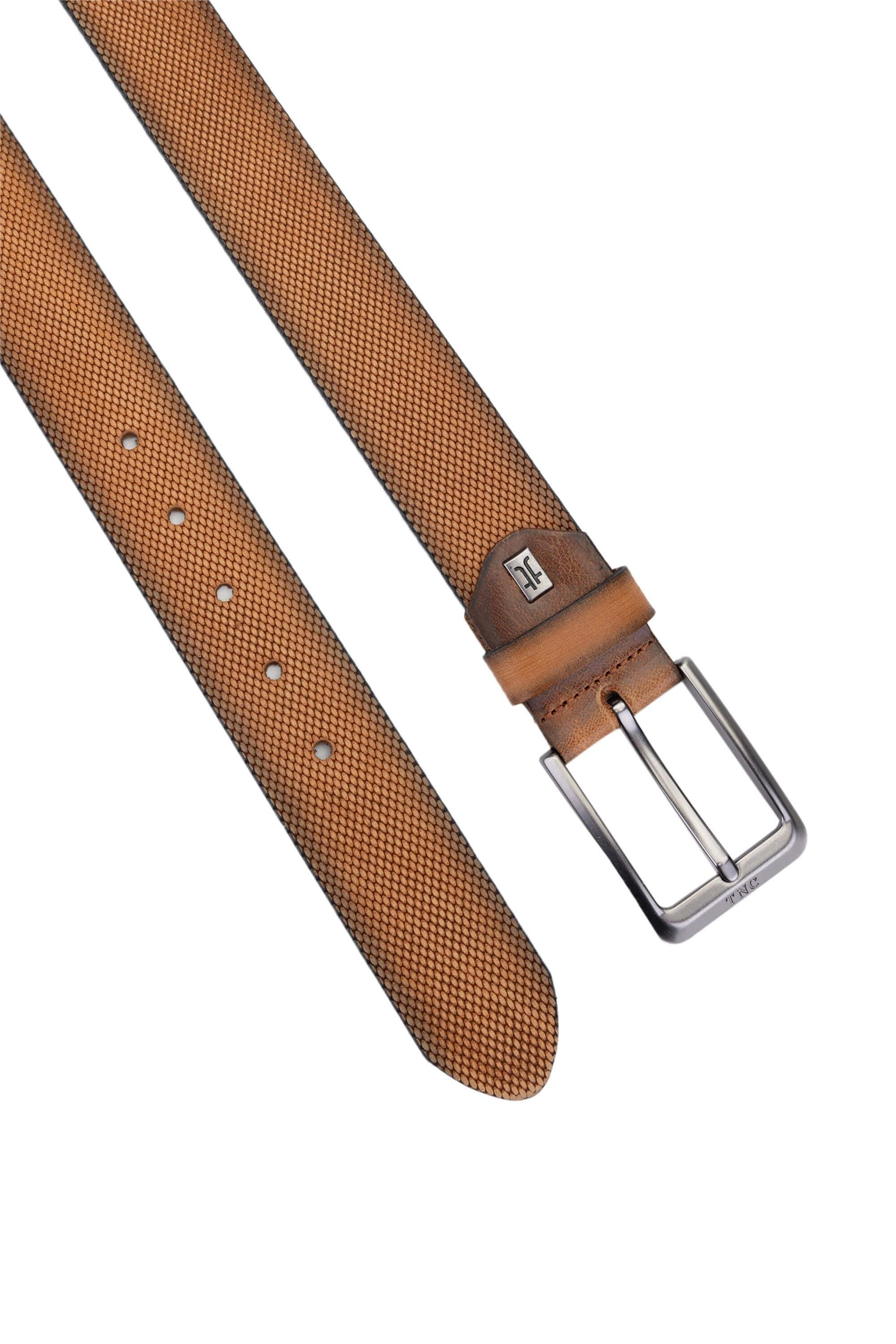 Tamer Tanca Erkek Hakiki Deri Ceviz Klasik Kemer