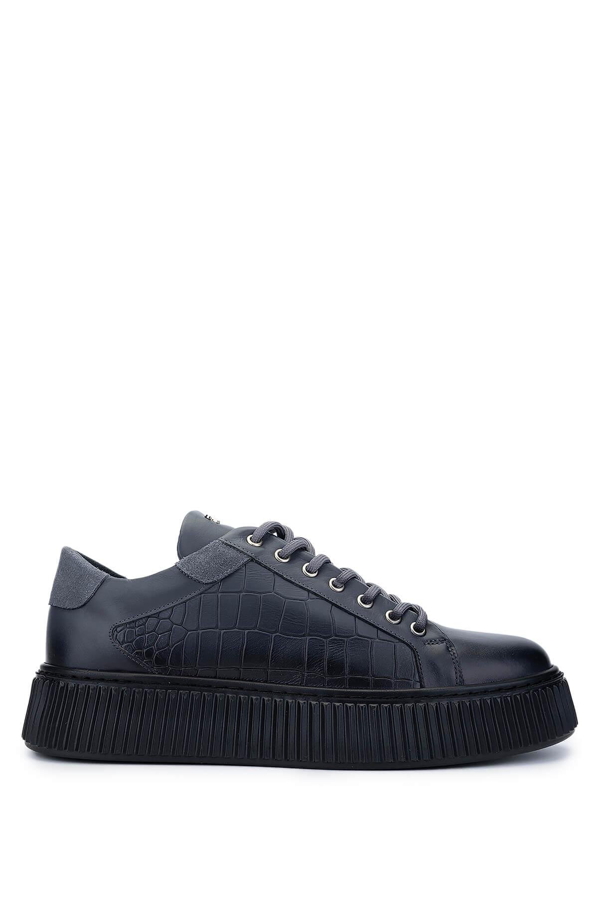 Tamer Tanca Erkek Hakiki Deri Gri Sneakers & Spor Ayakkabı