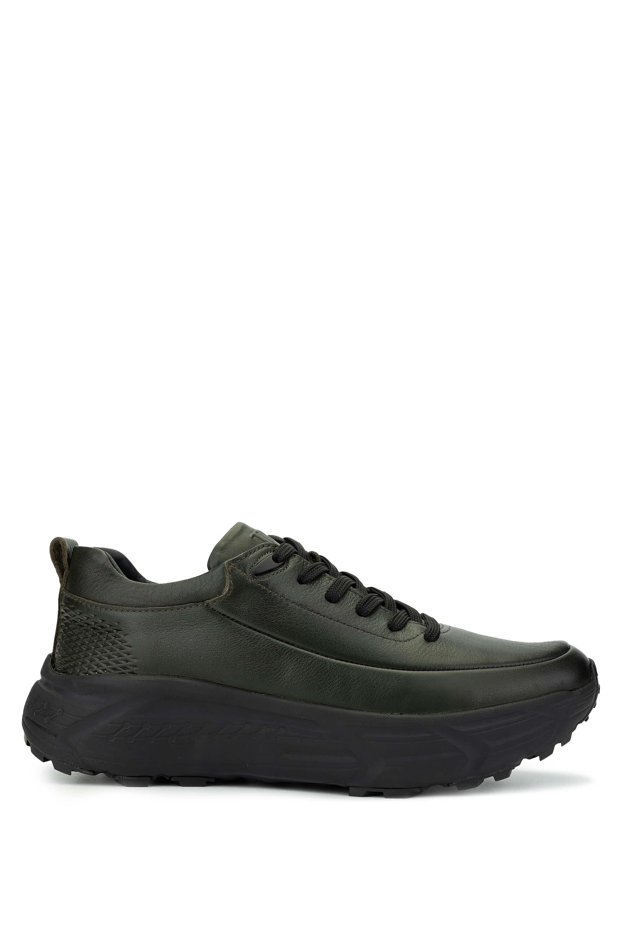 Tamer Tanca Erkek Hakiki Deri Haki Analin Sneakers & Spor Ayakkabı