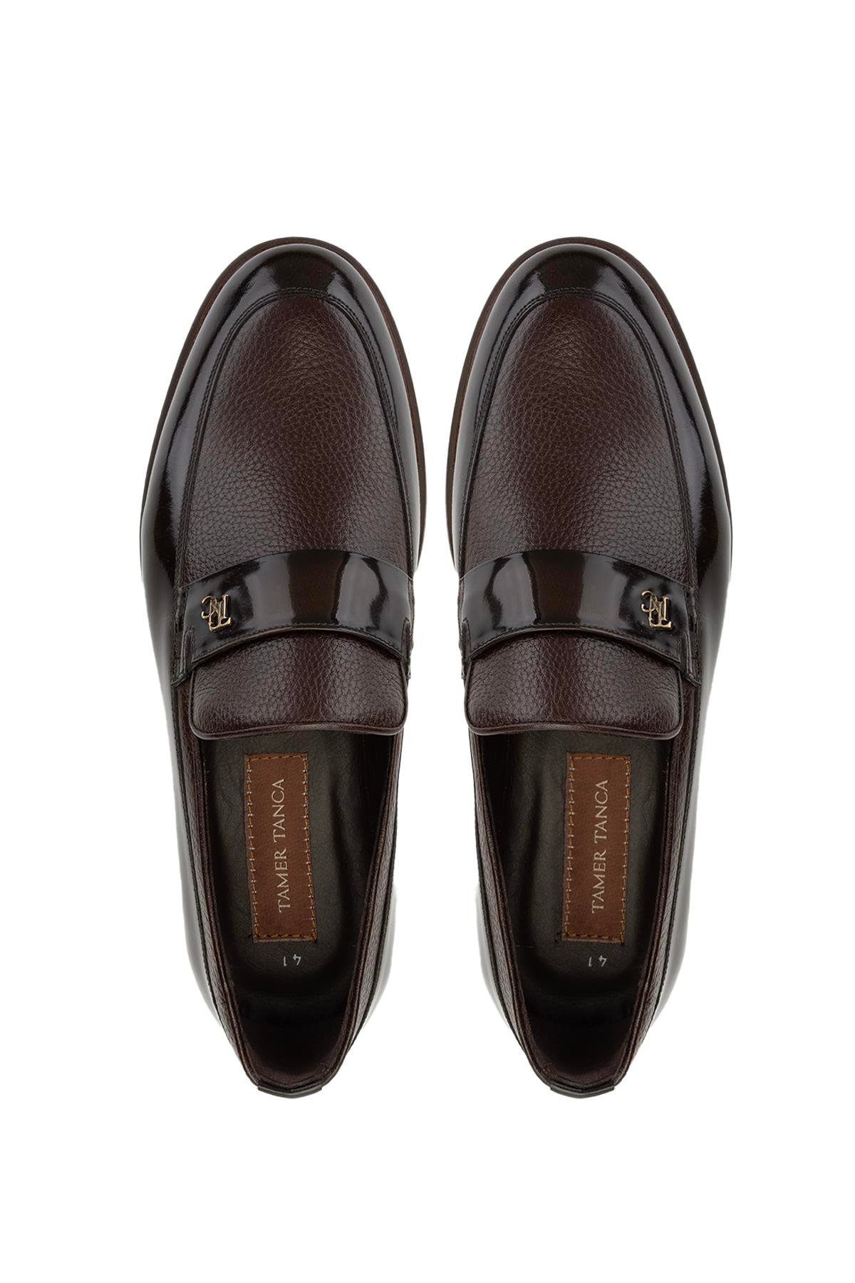 Tamer Tanca Erkek Hakiki Deri Kahverengi Açma Casual Ayakkabı