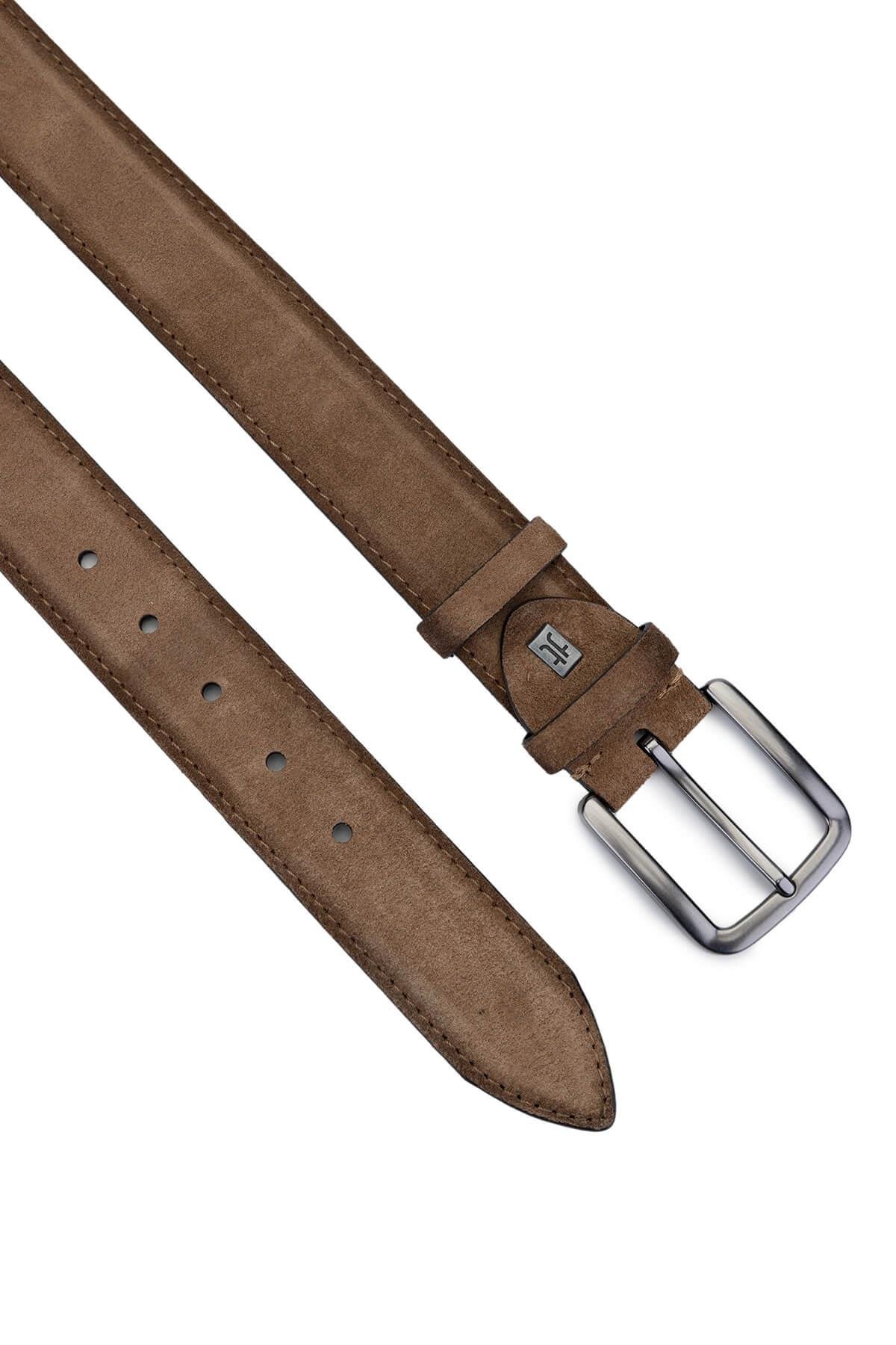 Tamer Tanca Erkek Hakiki Deri Kahverengi Spor Kemer