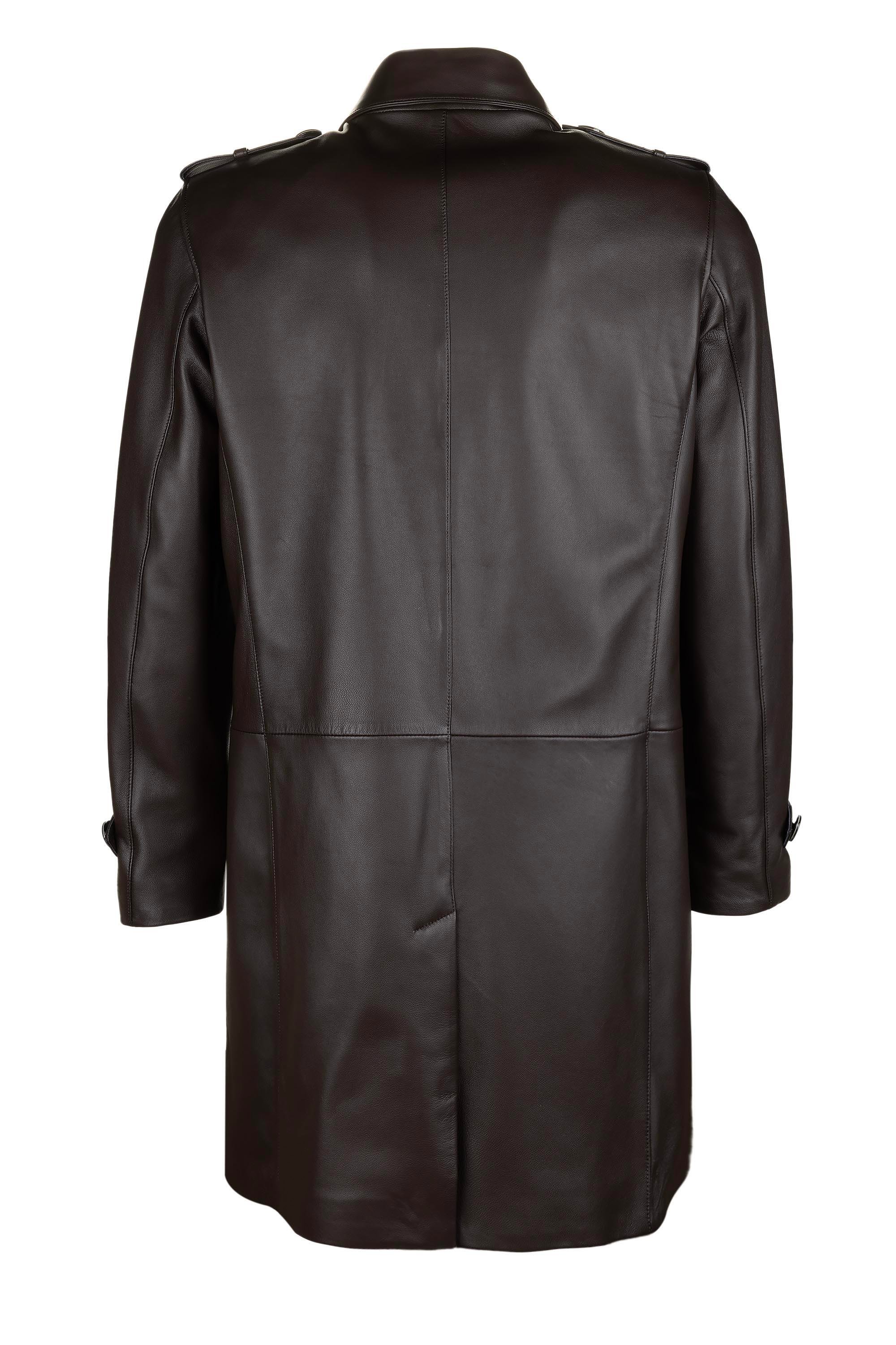 Tamer Tanca Erkek Hakiki Deri Kahverengi Deri Mont