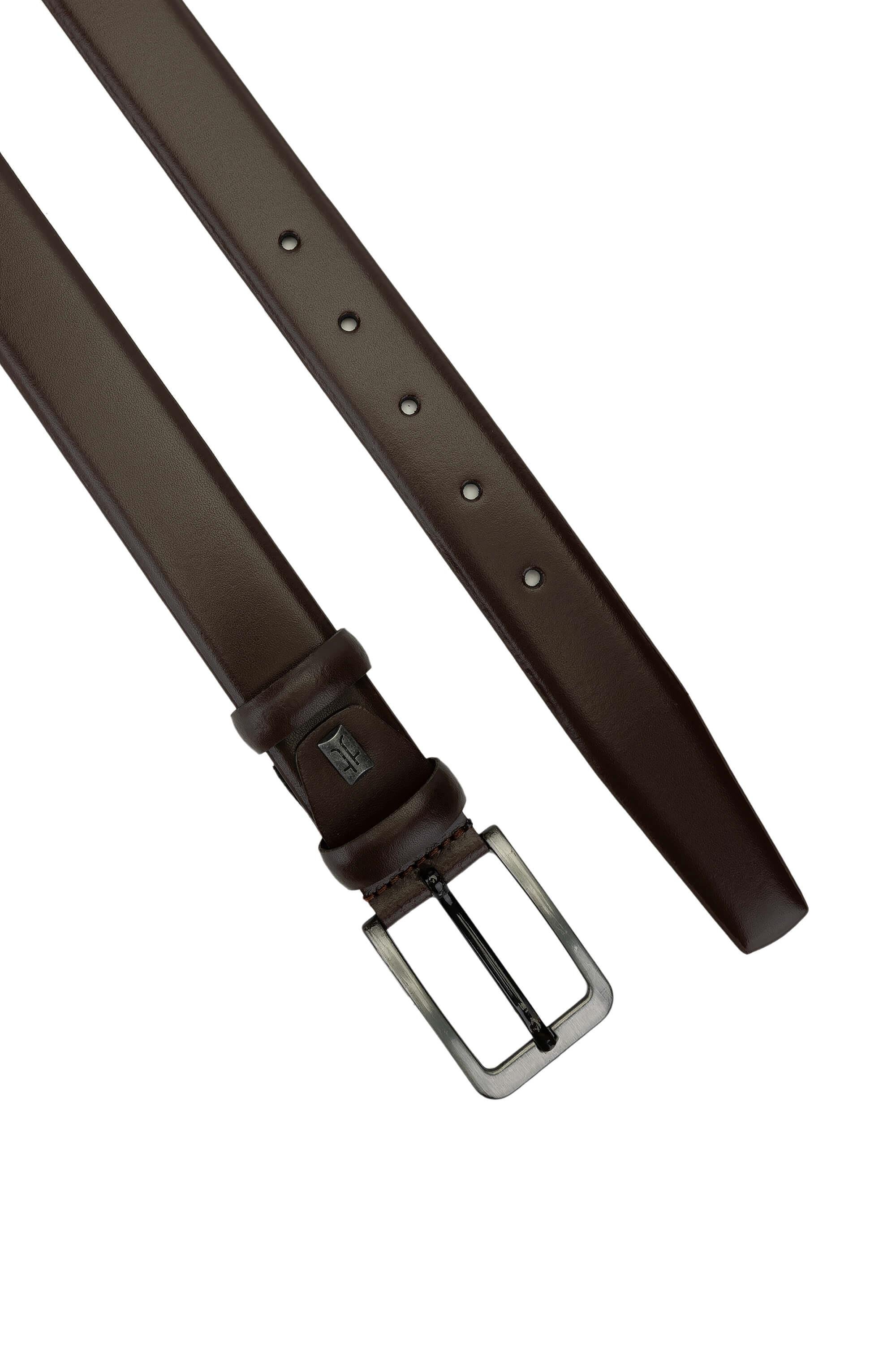 Tamer Tanca Erkek Hakiki Deri Kahverengi Klasik Kemer