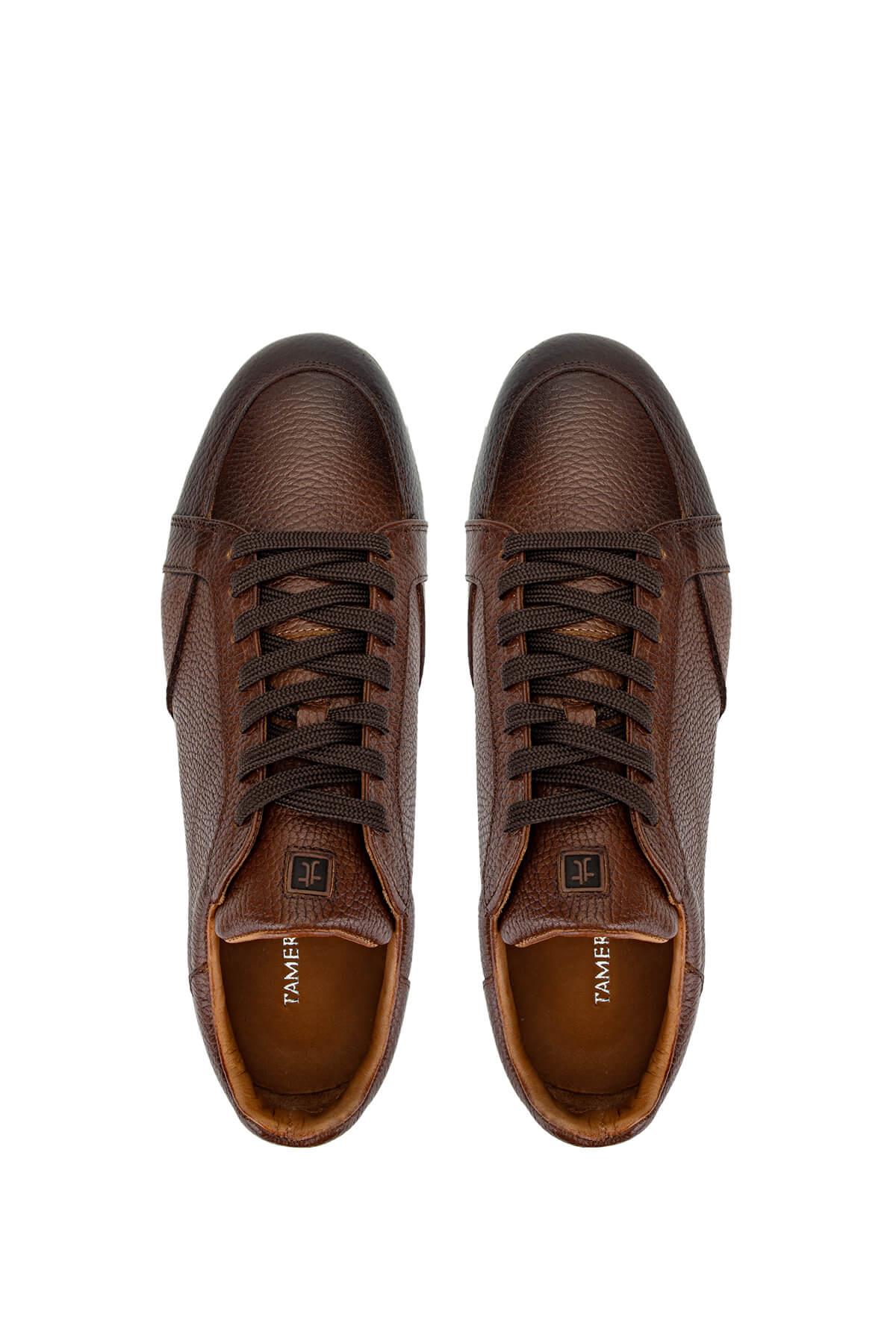 Tamer Tanca Erkek Hakiki Deri Kahverengi Sneakers & Spor Ayakkabı