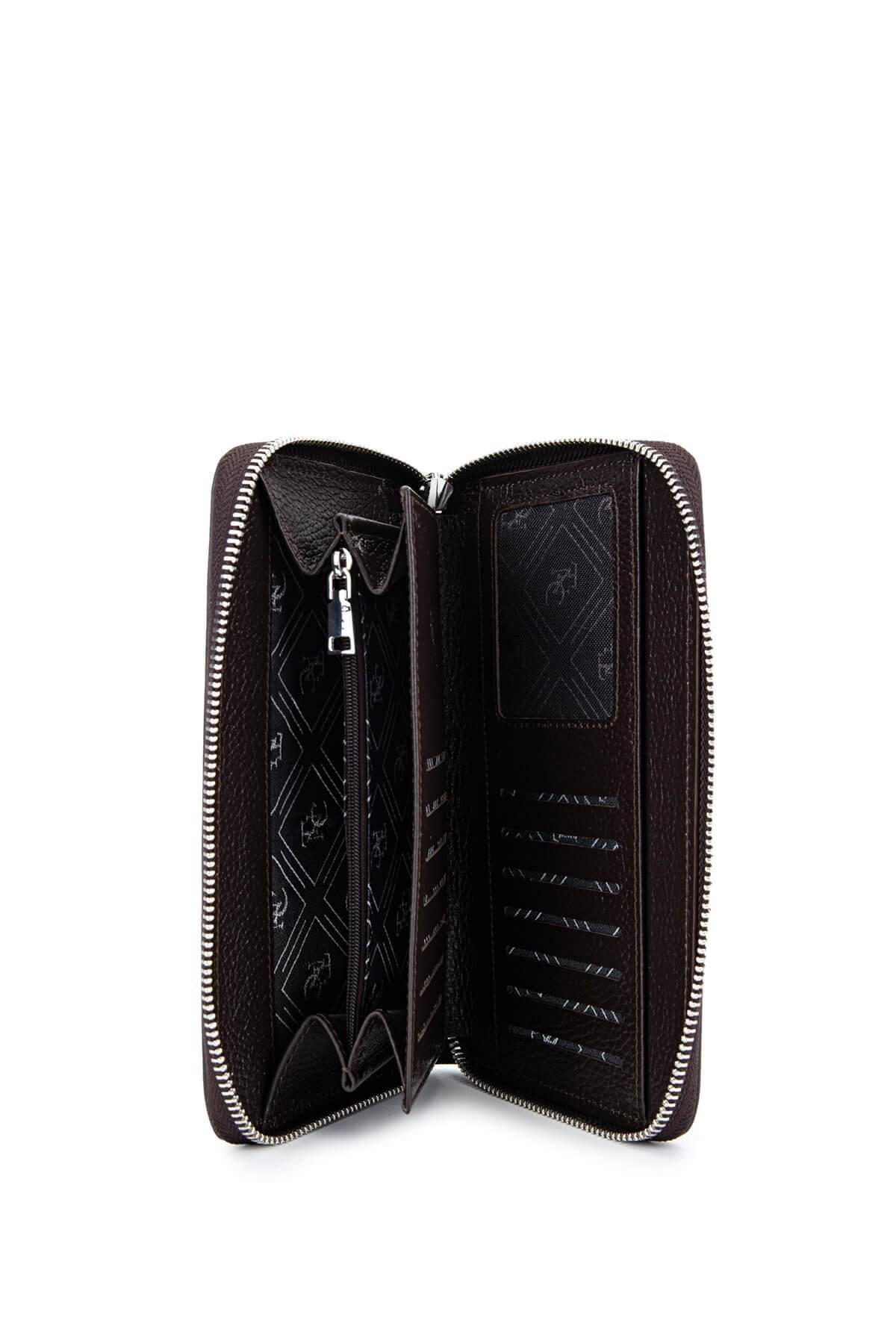 Tamer Tanca Erkek Hakiki Deri Kahverengi El Çantası