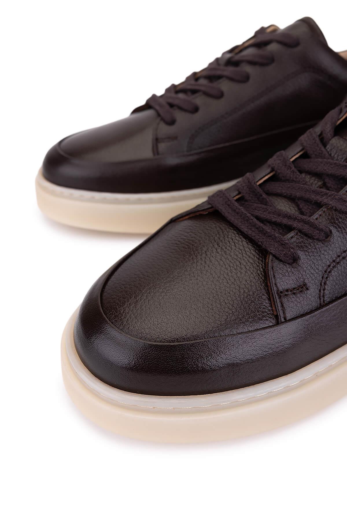 Tamer Tanca Erkek Hakiki Deri Kahverengi Casual Ayakkabı