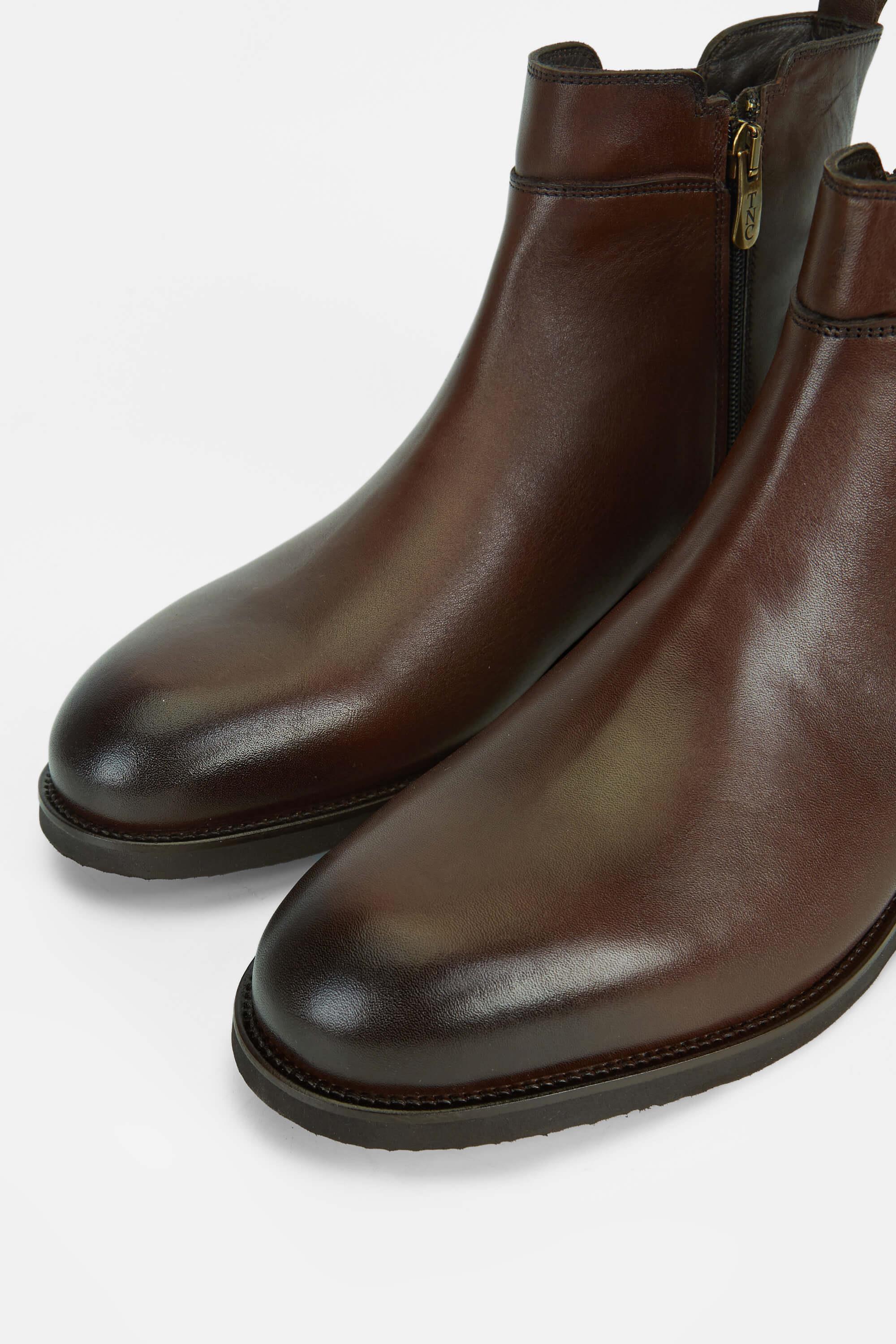 Tamer Tanca Erkek Hakiki Deri Kahverengi Casual Bot