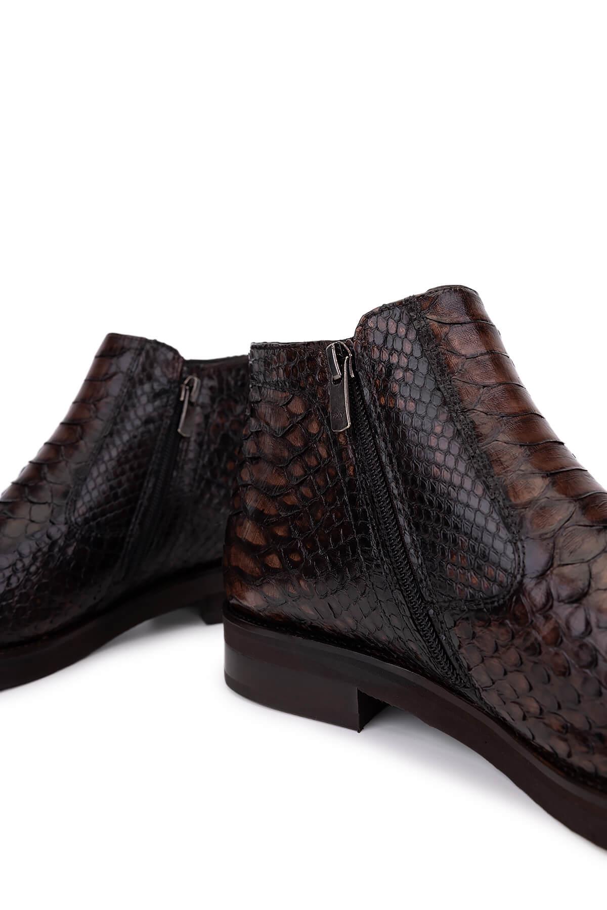 Tamer Tanca Erkek Hakiki Deri Kahverengi Klasik Bot