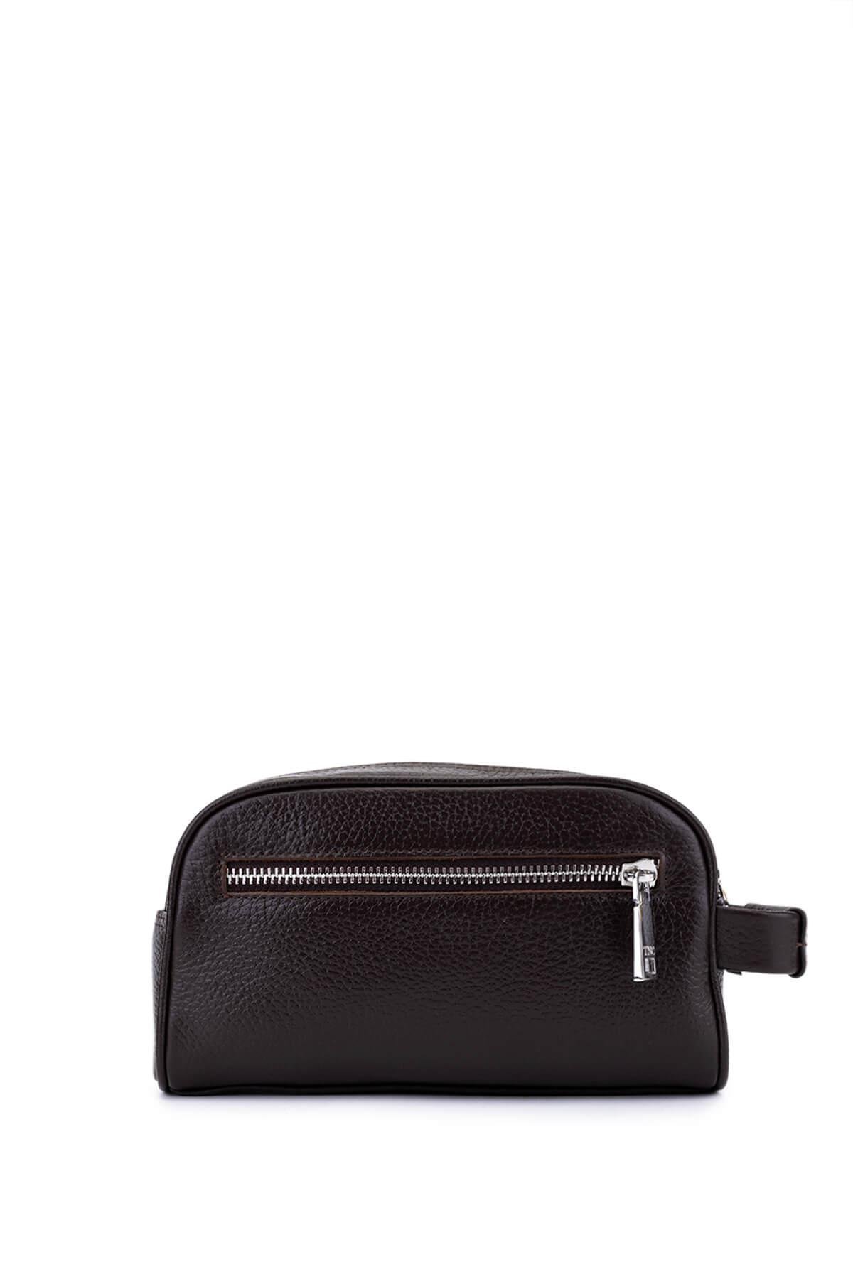 Tamer Tanca Erkek Hakiki Deri Kahverengi El Çantası