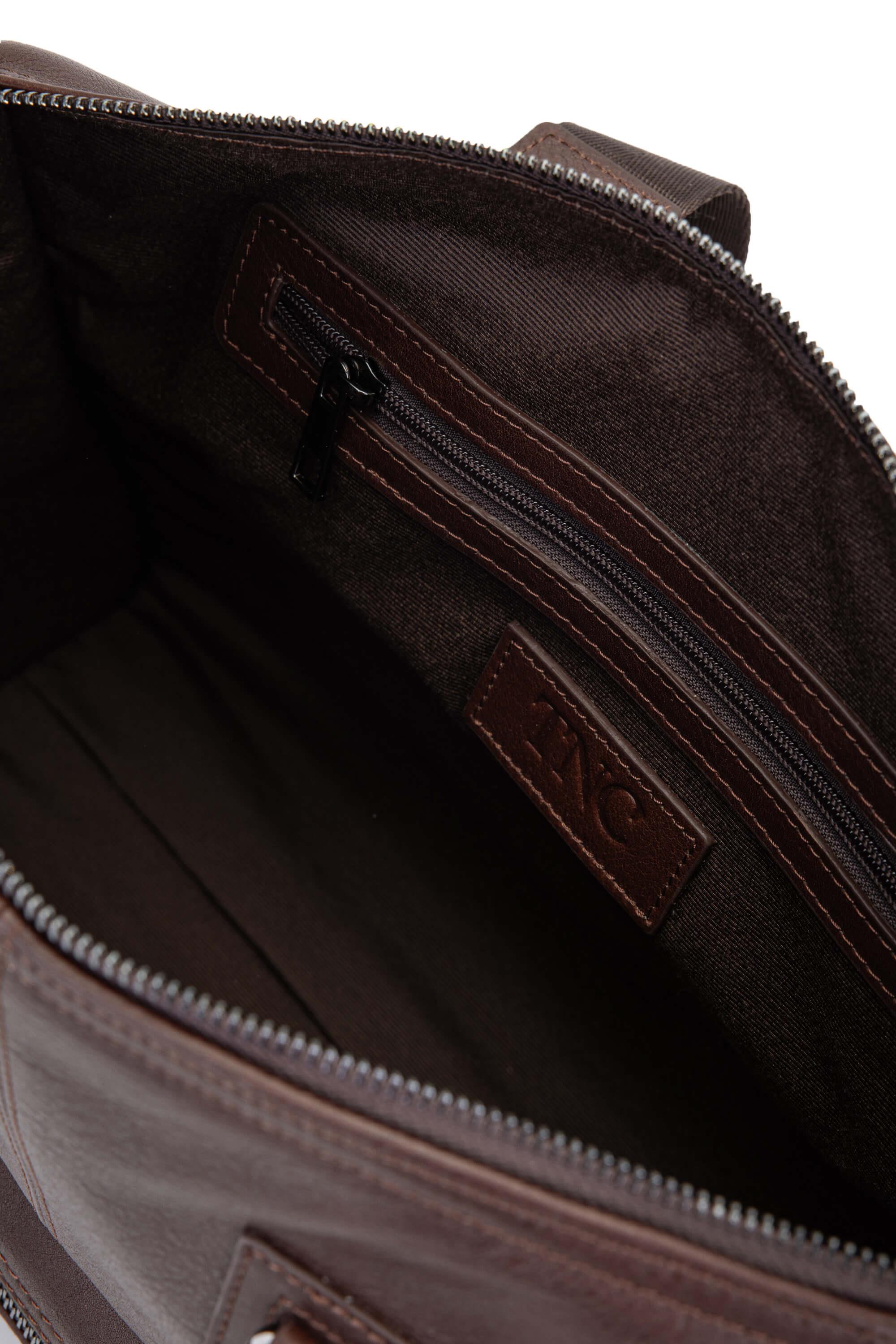 Tamer Tanca Erkek Hakiki Deri Kahverengi Evrak Çantası