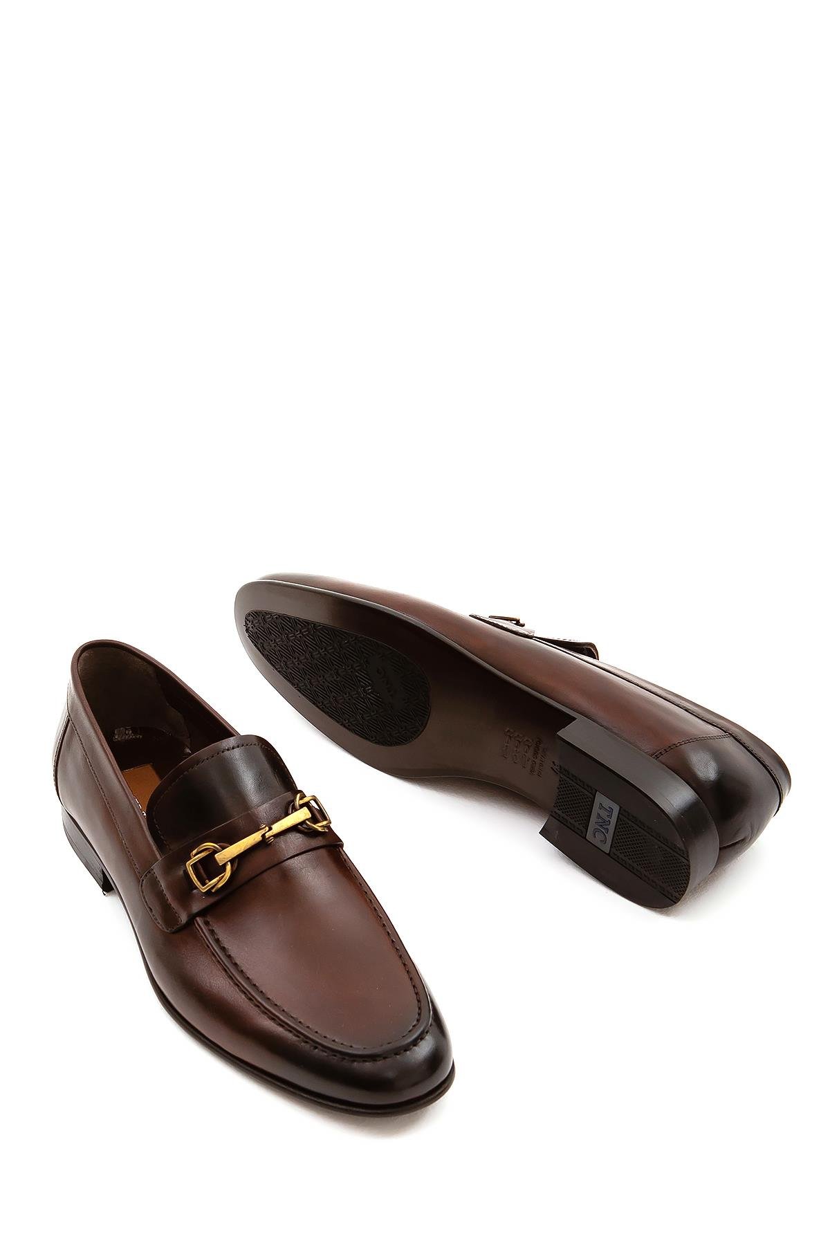 Tamer Tanca Erkek Hakiki Deri Kahverengi Makosen Ayakkabı