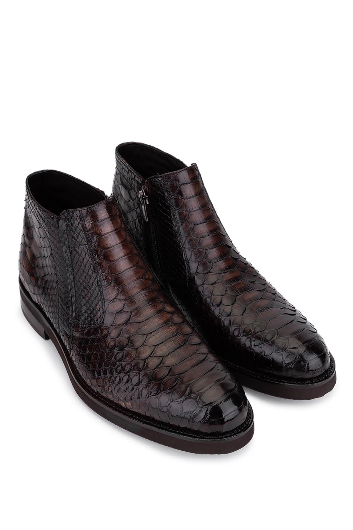 Tamer Tanca Erkek Hakiki Deri Kahverengi Klasik Bot