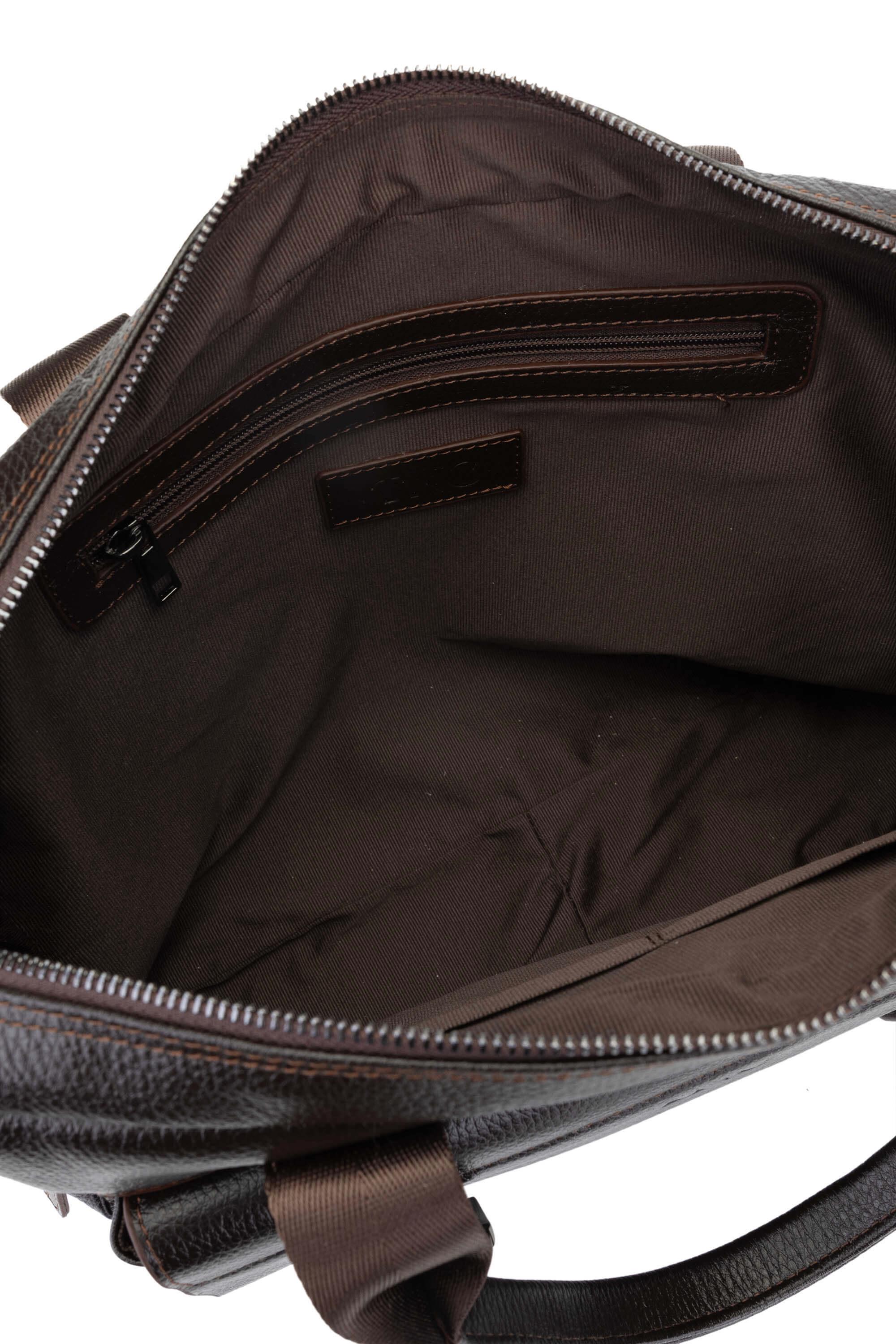 Tamer Tanca Erkek Hakiki Deri Kahverengi Floter Evrak Çantası