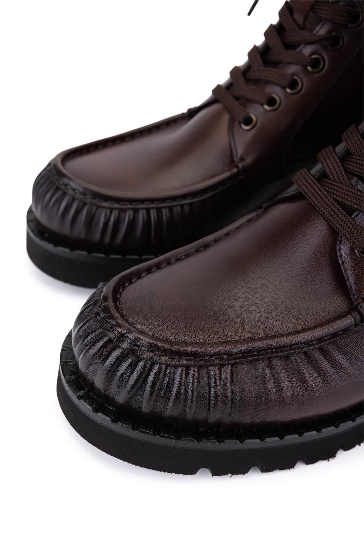 Tamer Tanca Erkek Hakiki Deri Kahverengi Casual Bot