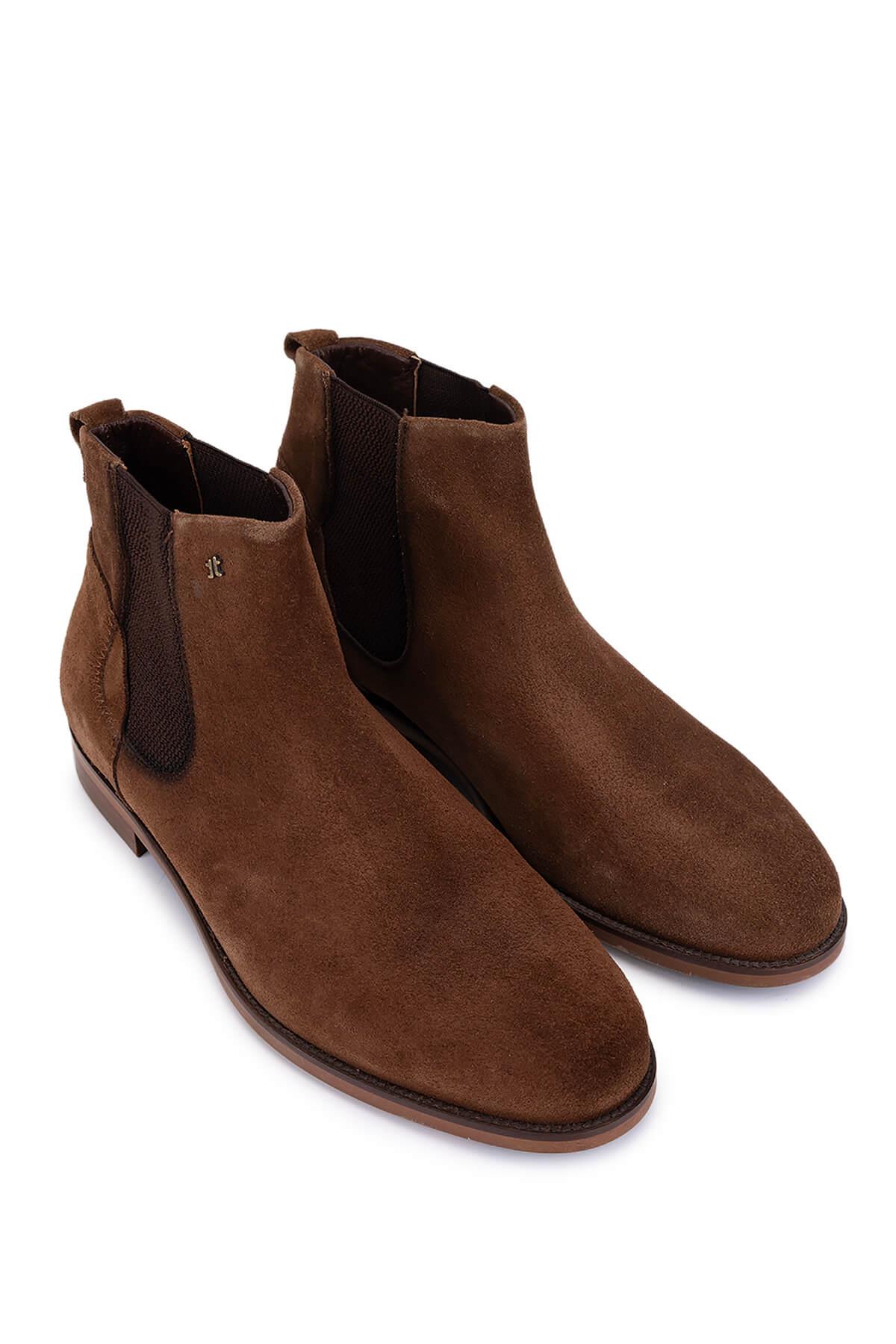 Tamer Tanca Erkek Hakiki Deri Kahverengi Süet Casual Bot