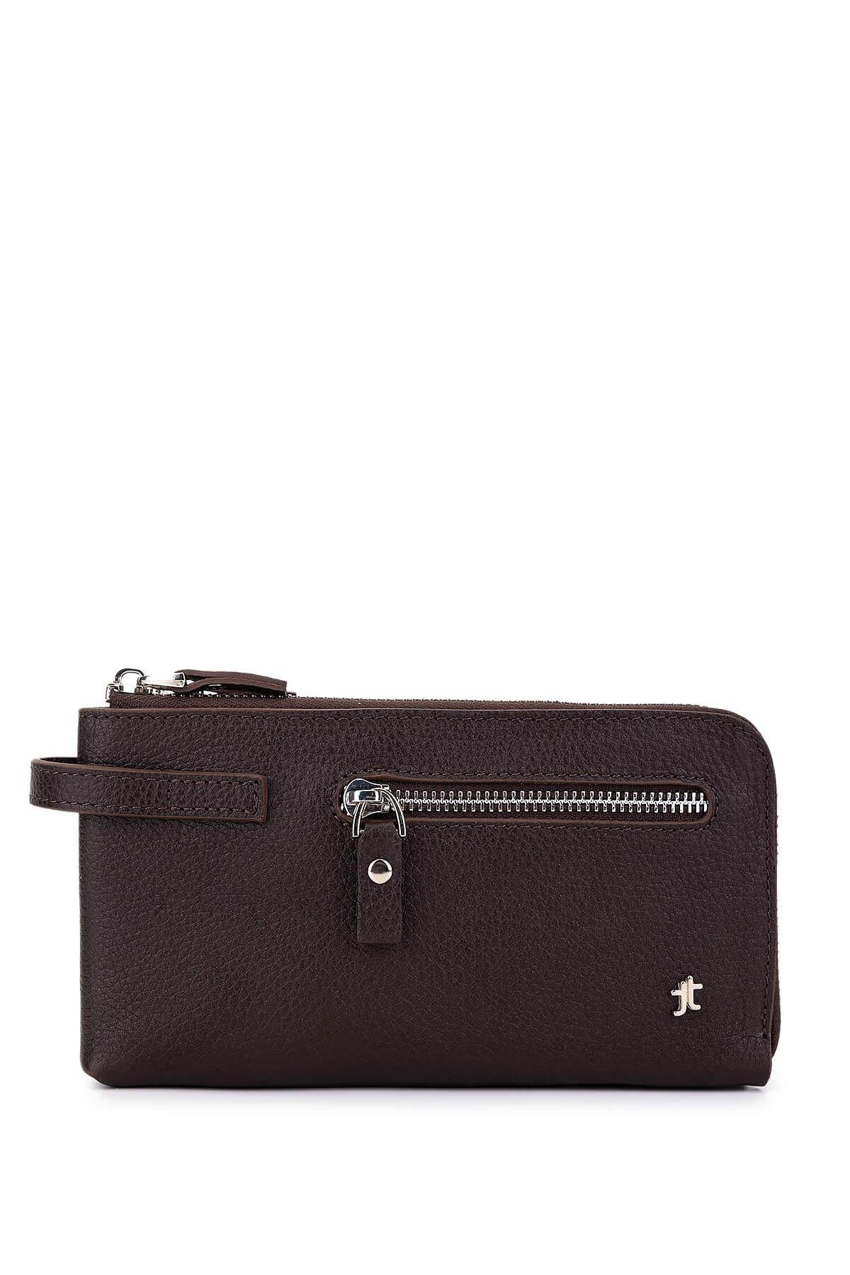 Tamer Tanca Erkek Hakiki Deri Kahverengi El Çantası