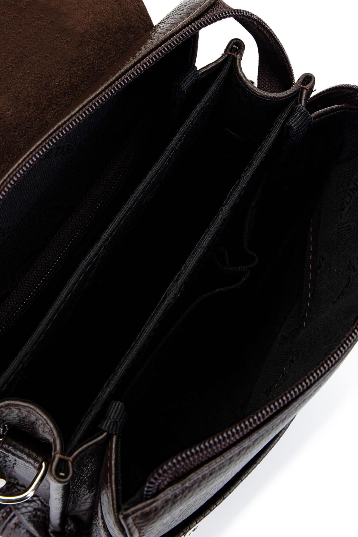 Tamer Tanca Erkek Hakiki Deri Kahverengi Postacı Çanta