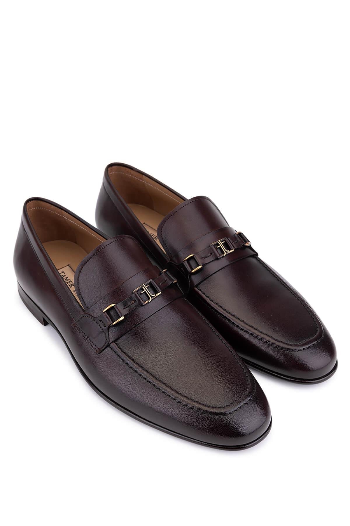 Tamer Tanca Erkek Hakiki Deri Kahverengi Klasik Ayakkabı