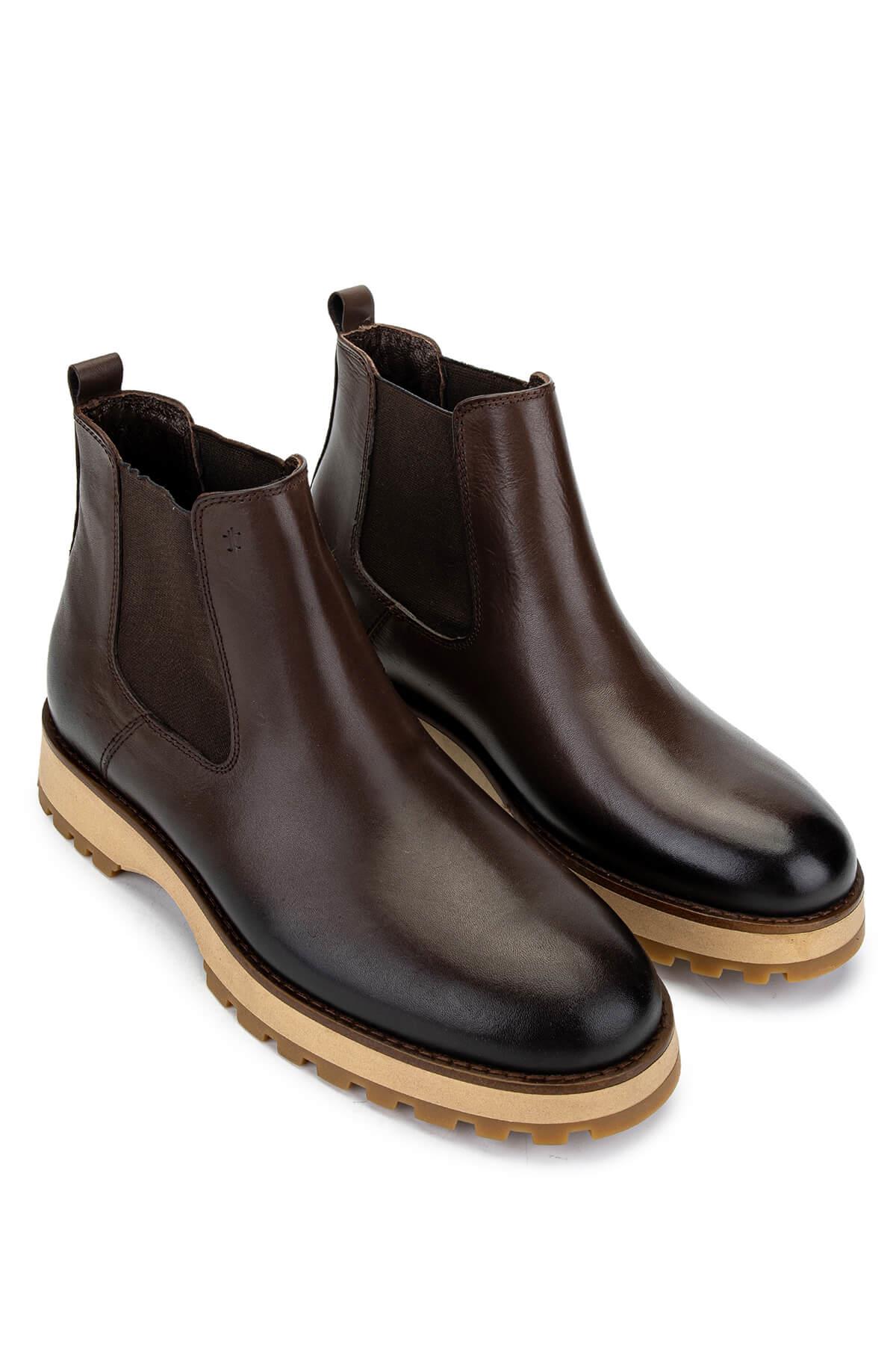 Tamer Tanca Erkek Hakiki Deri Kahverengi Casual Bot