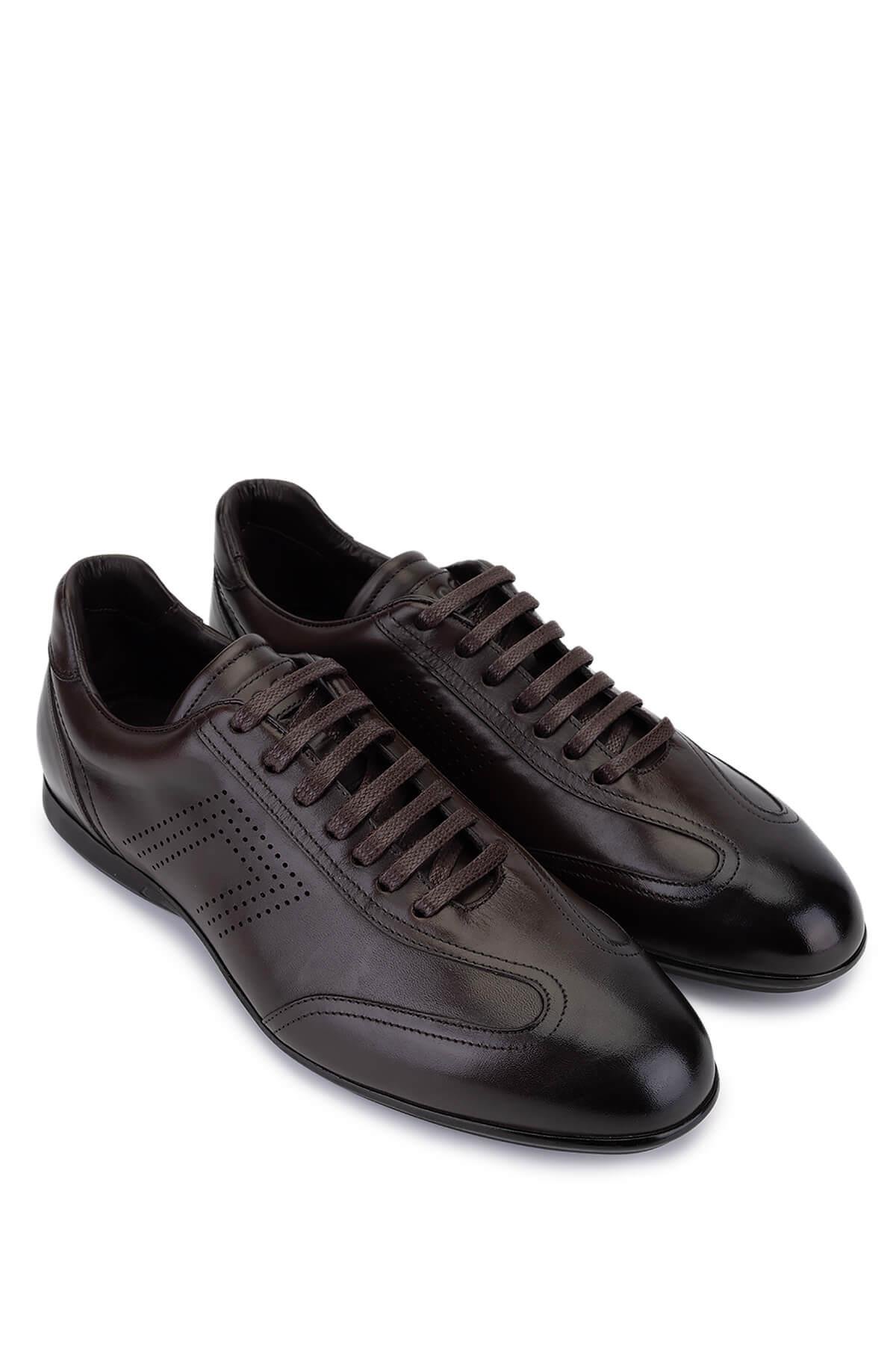 Tamer Tanca Erkek Hakiki Deri Kahverengi Casual Ayakkabı