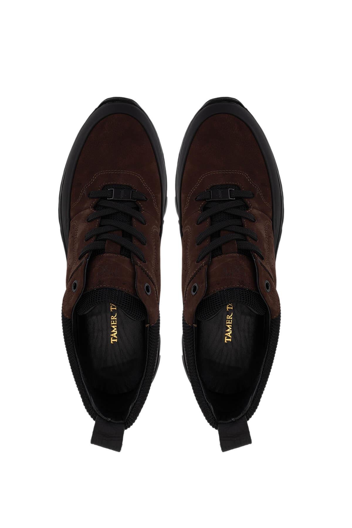 Tamer Tanca Erkek Hakiki Deri Kahverengi Sneakers & Spor Ayakkabı