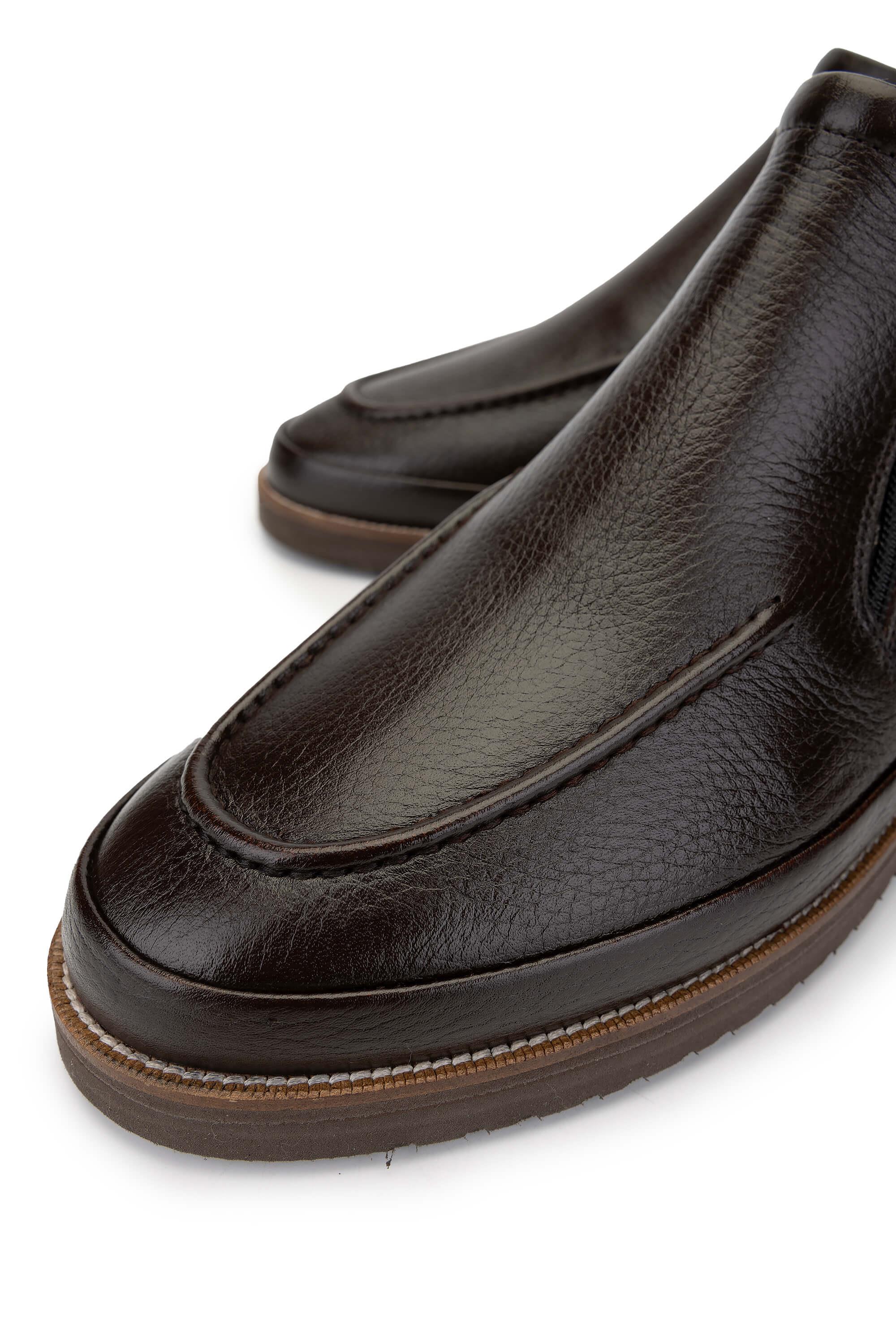 Tamer Tanca Erkek Hakiki Deri Kahverengi Casual Bot