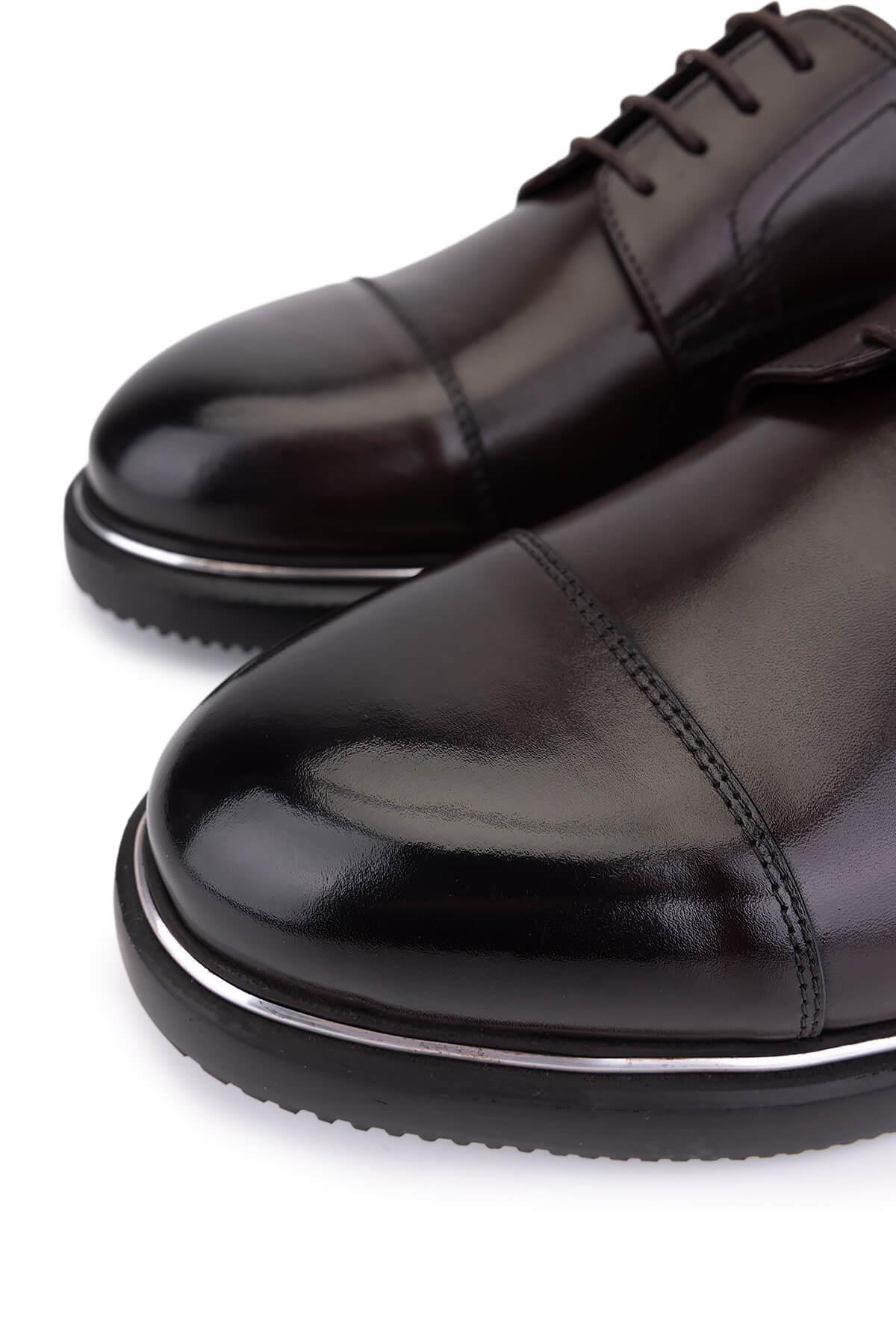 Tamer Tanca Erkek Hakiki Deri Kahverengi Klasik Ayakkabı